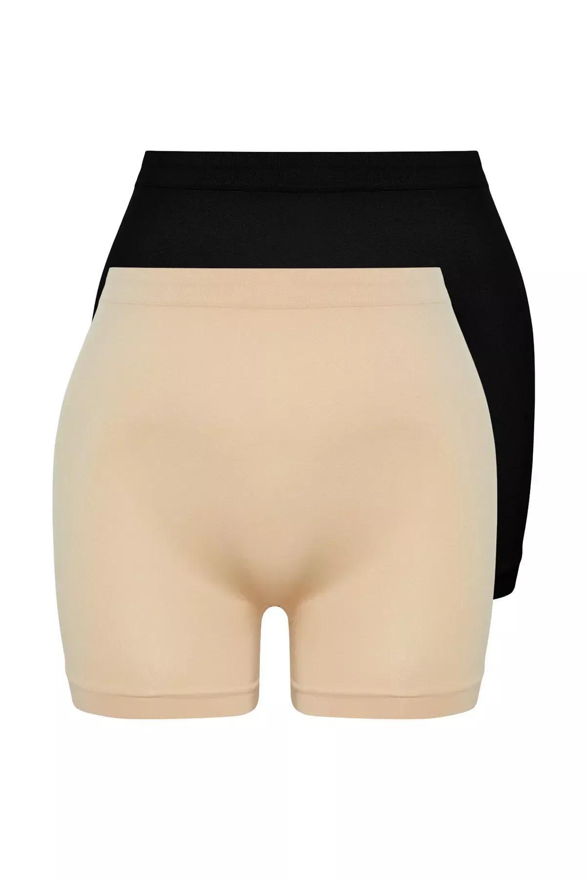 Multicolour Seamless Panties, set of 2, Black-Skin, large image number 5