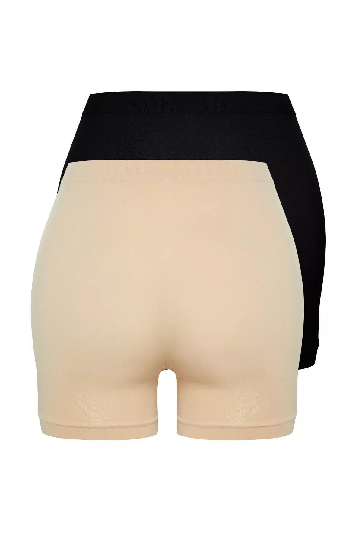 Multicolour Seamless Panties, set of 2, Black-Skin, large image number 6