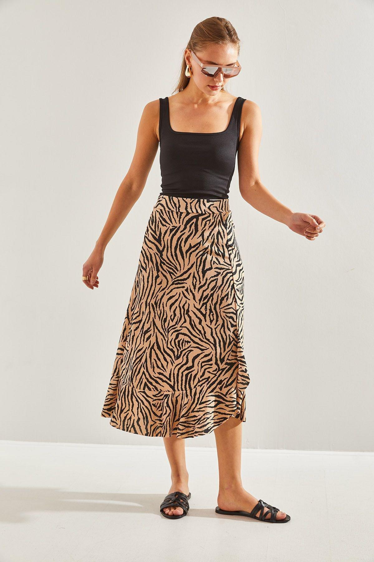 Multicolour Zebra Pattern Skirt, , large image number 2