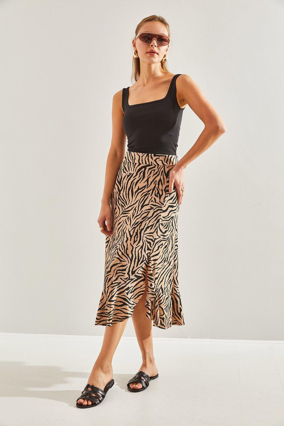 Multicolour Zebra Pattern Skirt, , large image number 3