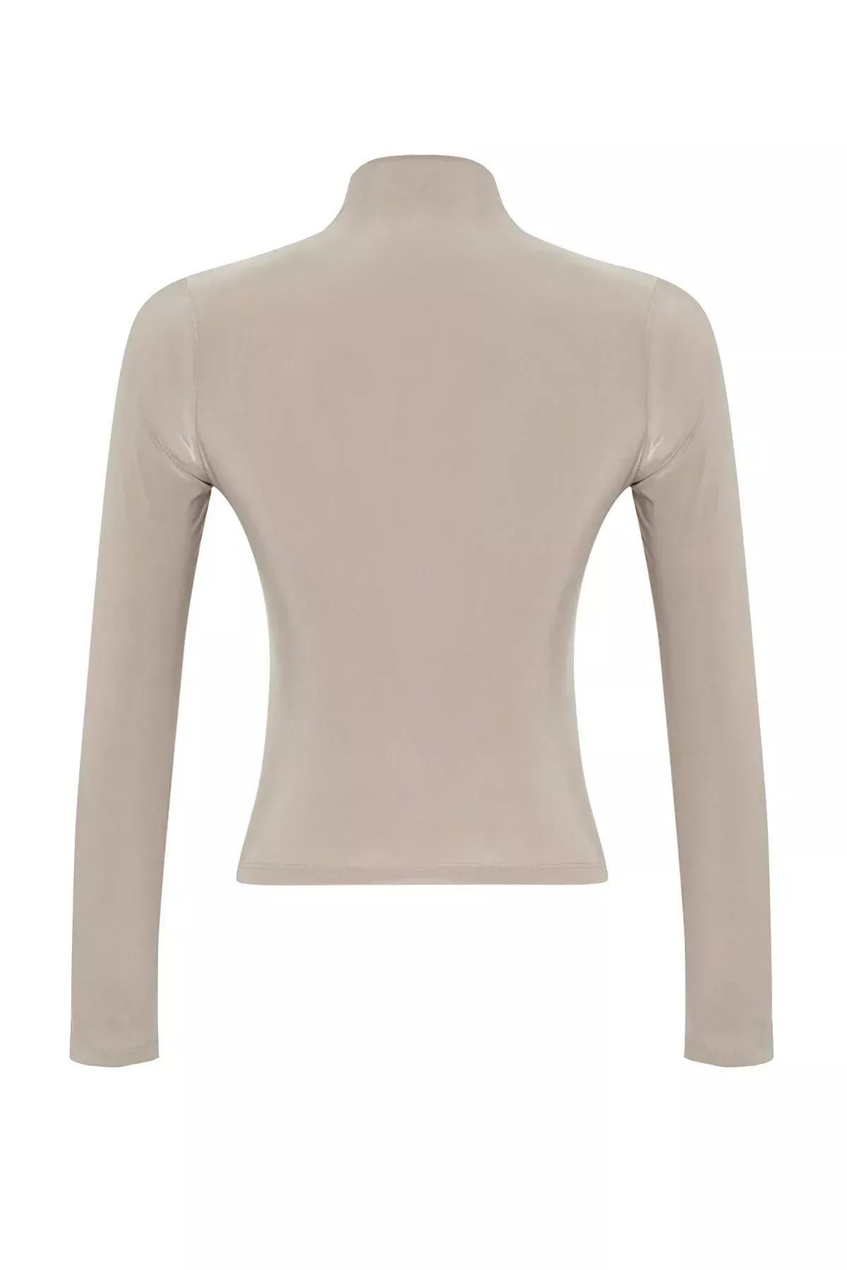 Beige Fitted Blouse, STONE, large image number 7