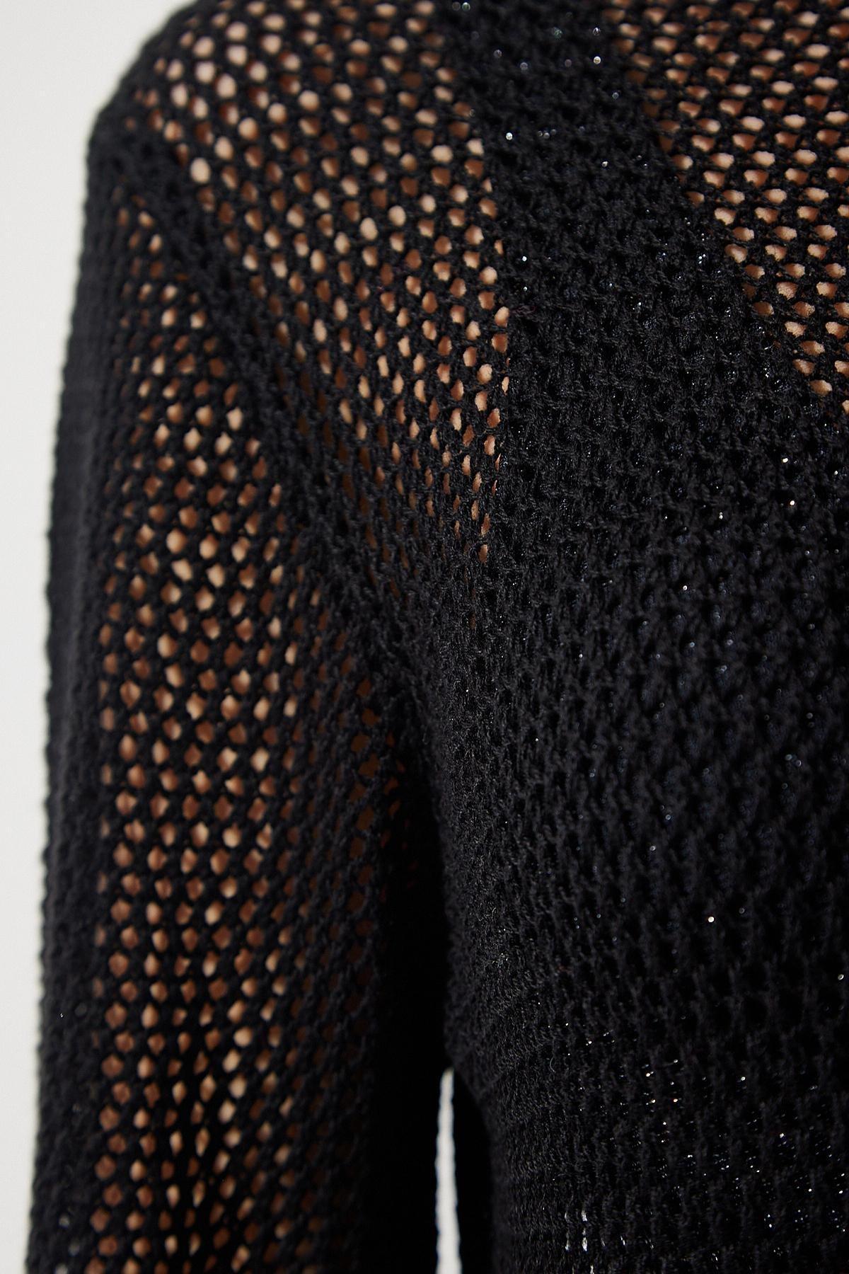Black Transparent Long Dress, C101_5720, large image number 3