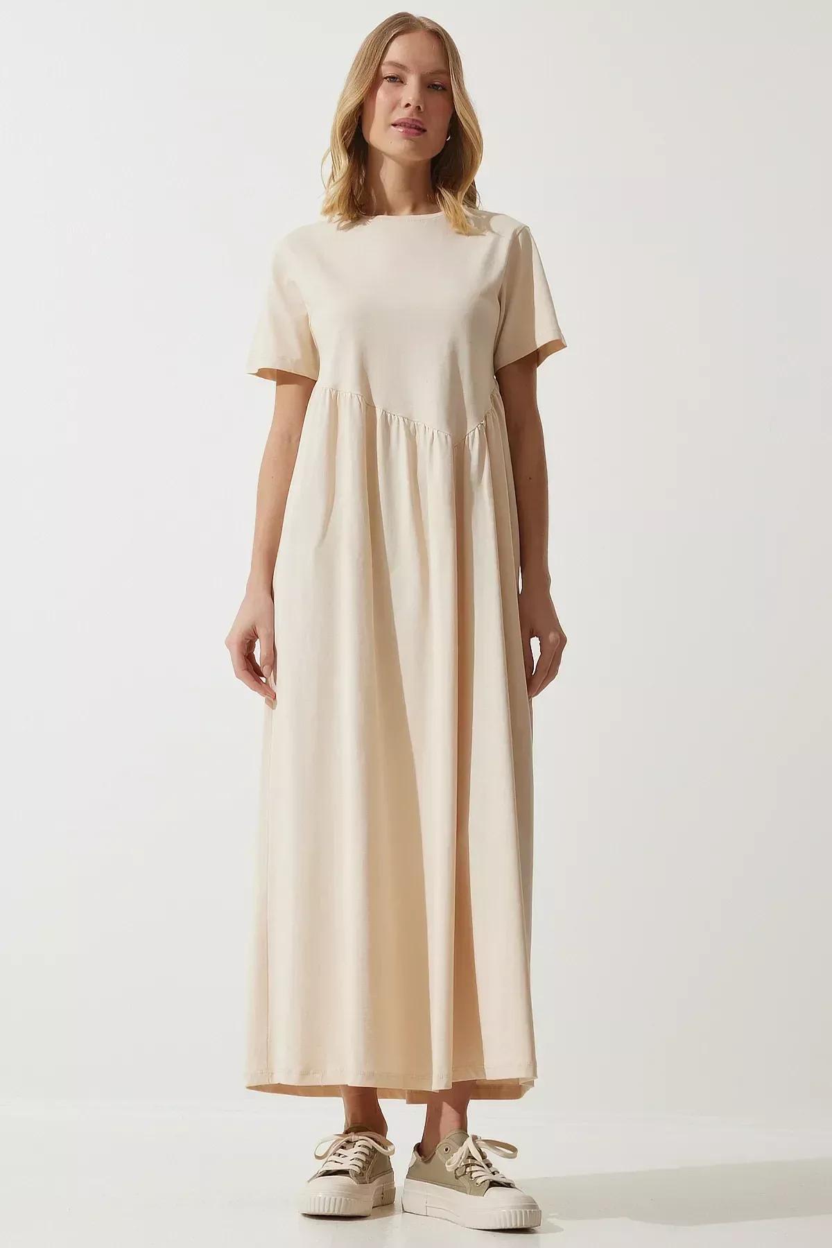 White Plain Baby Doll Maxi, VANILLA, large image number 2