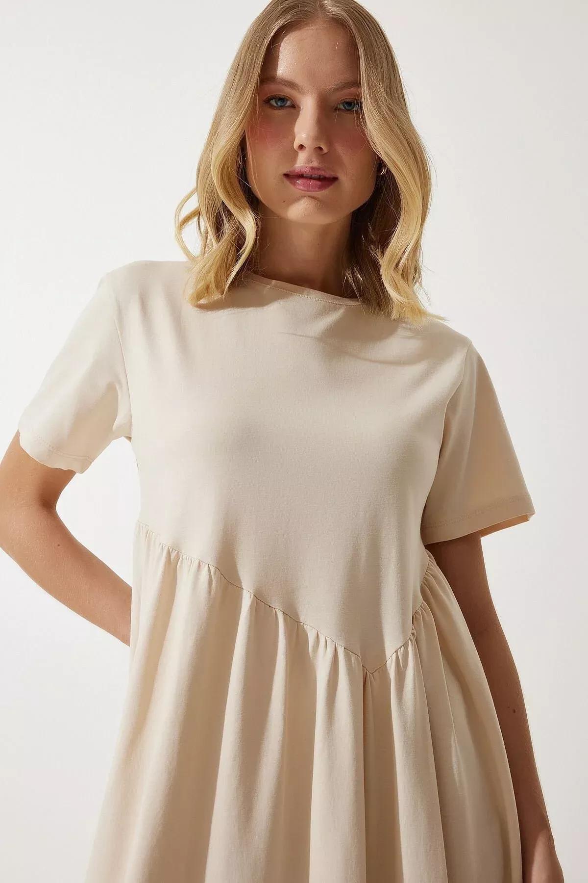 White Plain Baby Doll Maxi, VANILLA, large image number 3