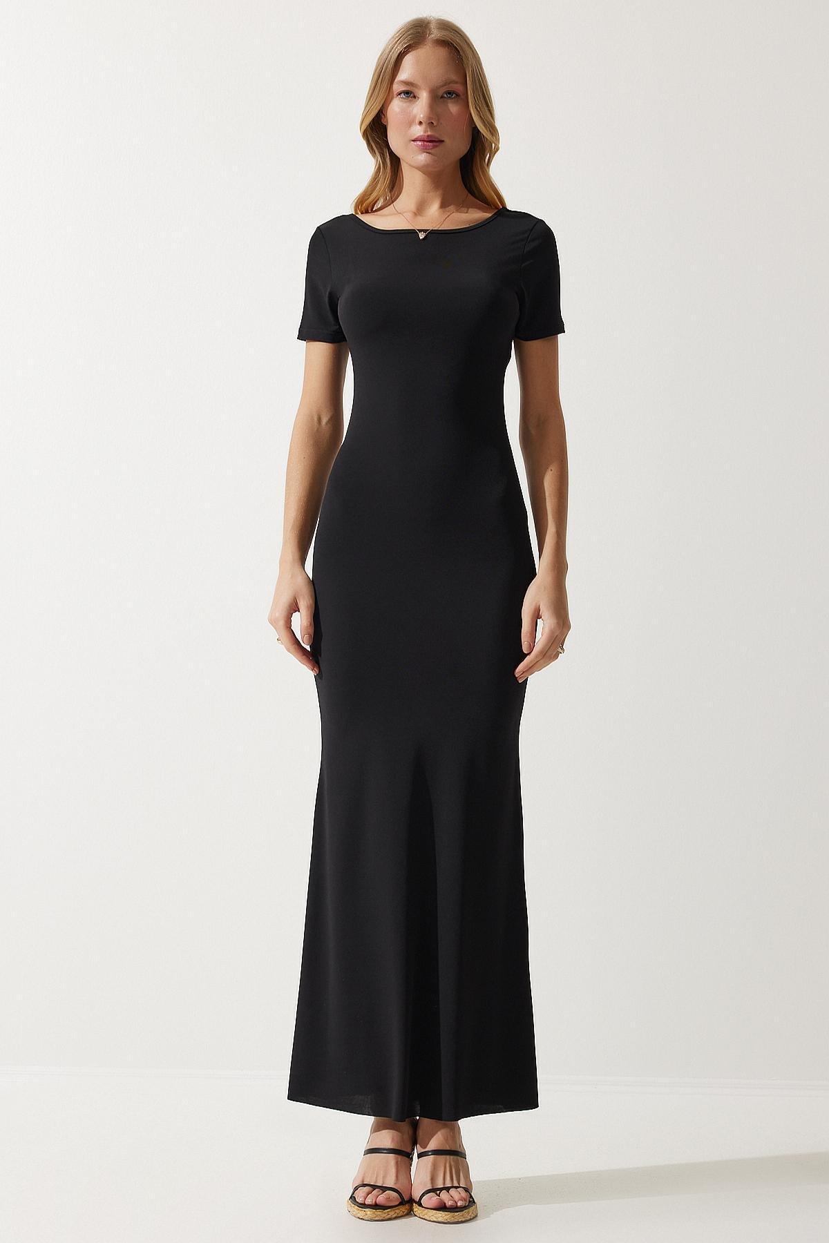 Black Decollete Sandy Dress, , large image number 3