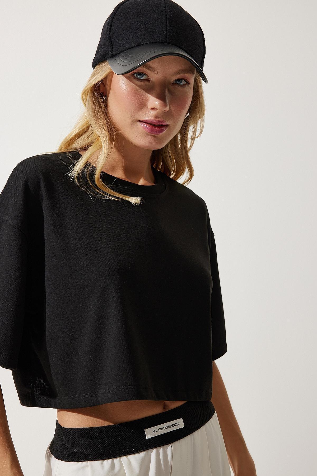 Black Crop T-Shirt, C101_5720, large image number 2