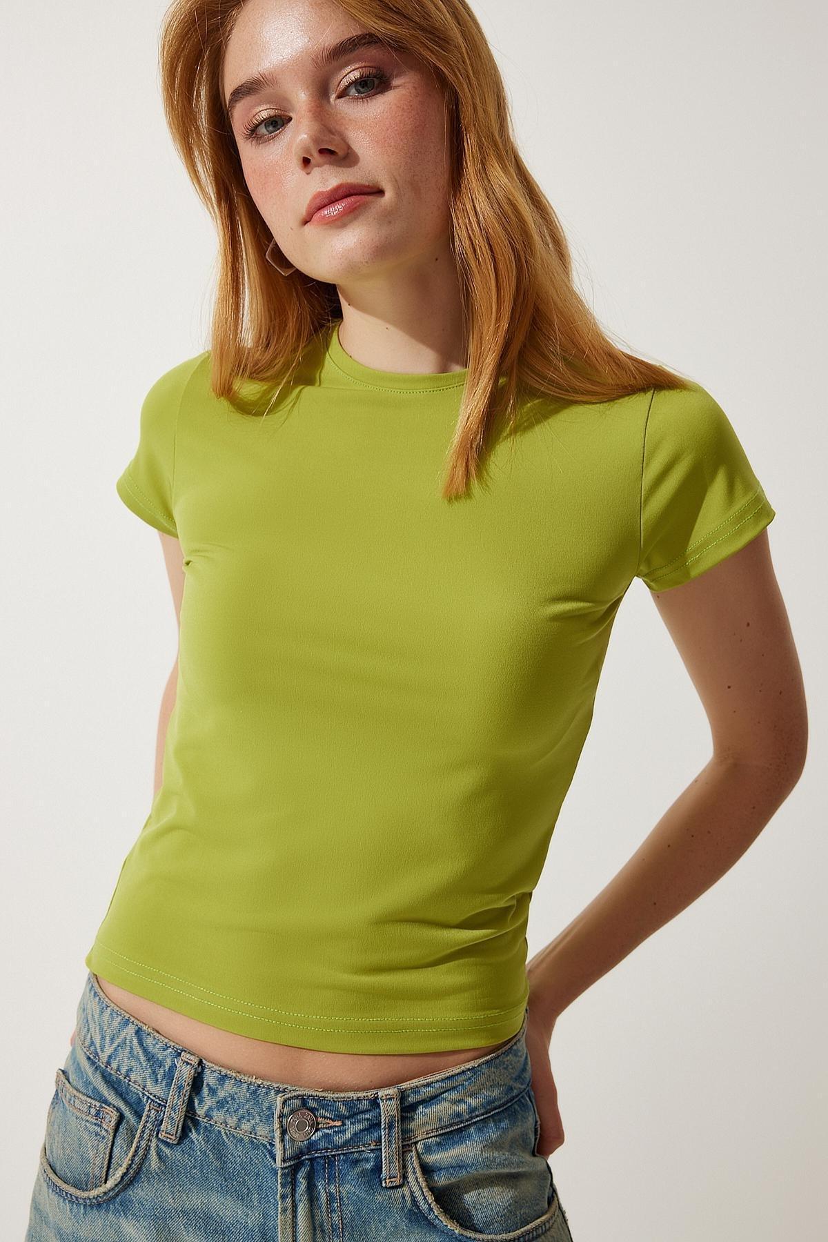 Green Crew Neck Sandy T-Shirt, , medium