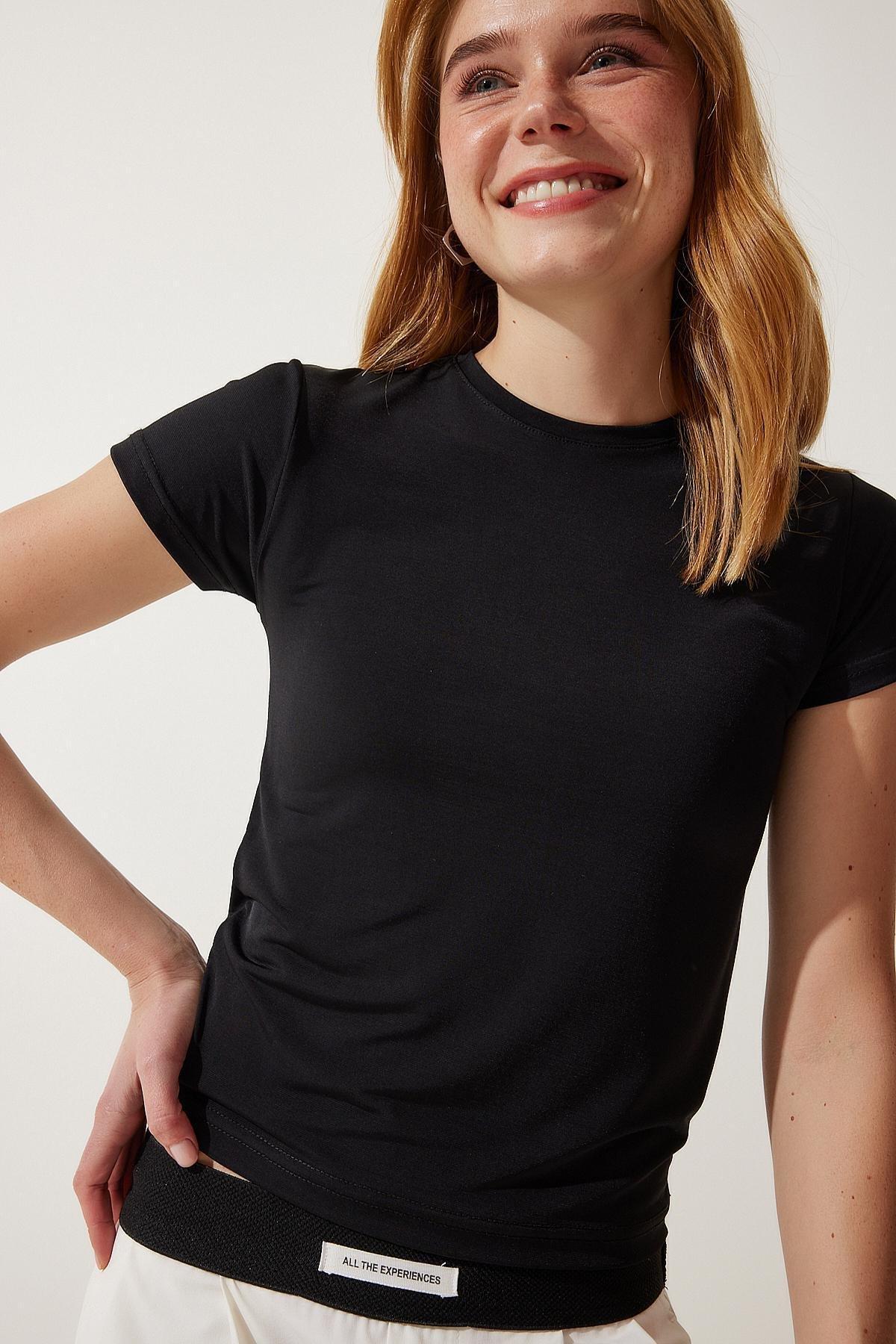 Black Crew Neck Sandy T-Shirt, , large image number 1