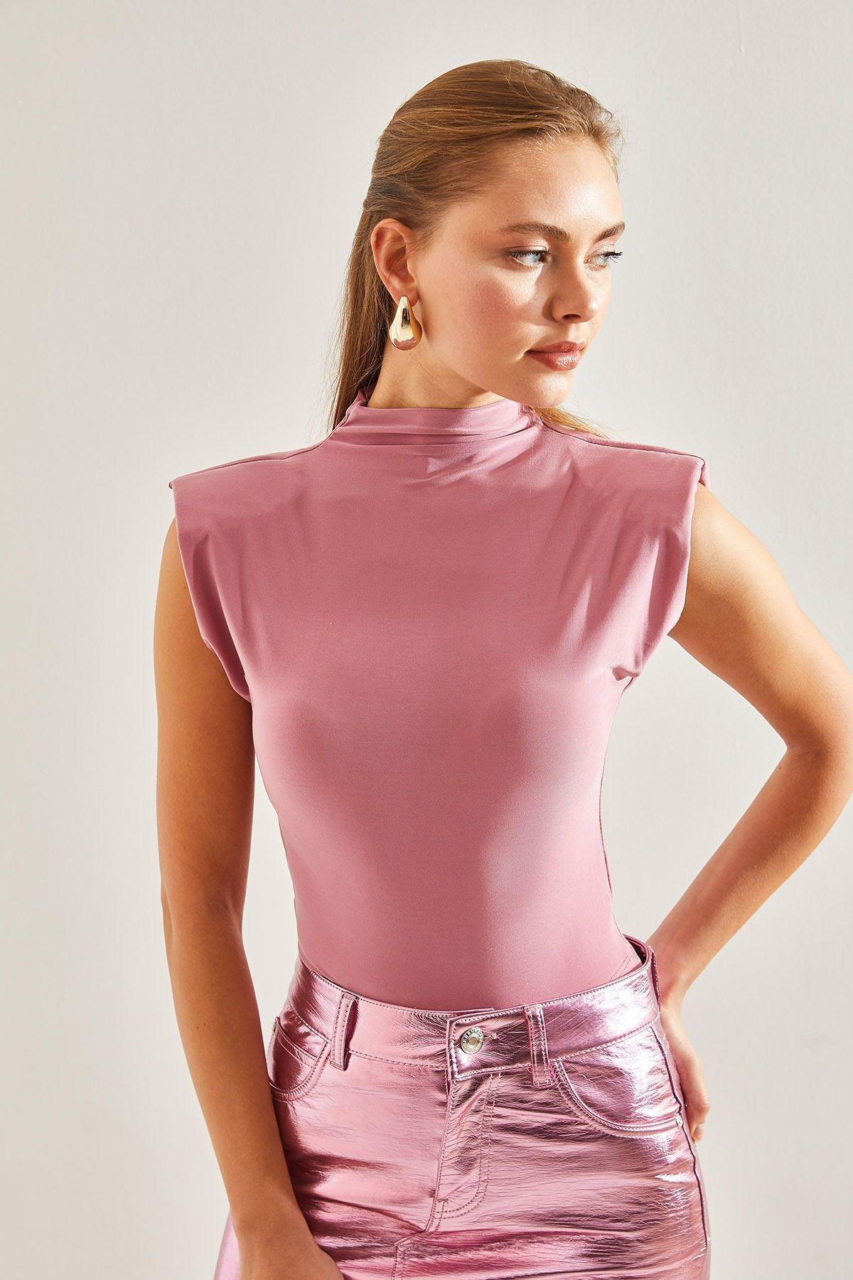 Rose Padded Plain Blouse, Dried rose, large image number 3