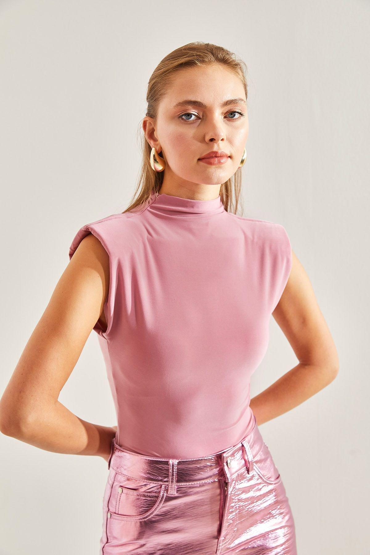 Rose Padded Plain Blouse, Dried rose, large image number 6