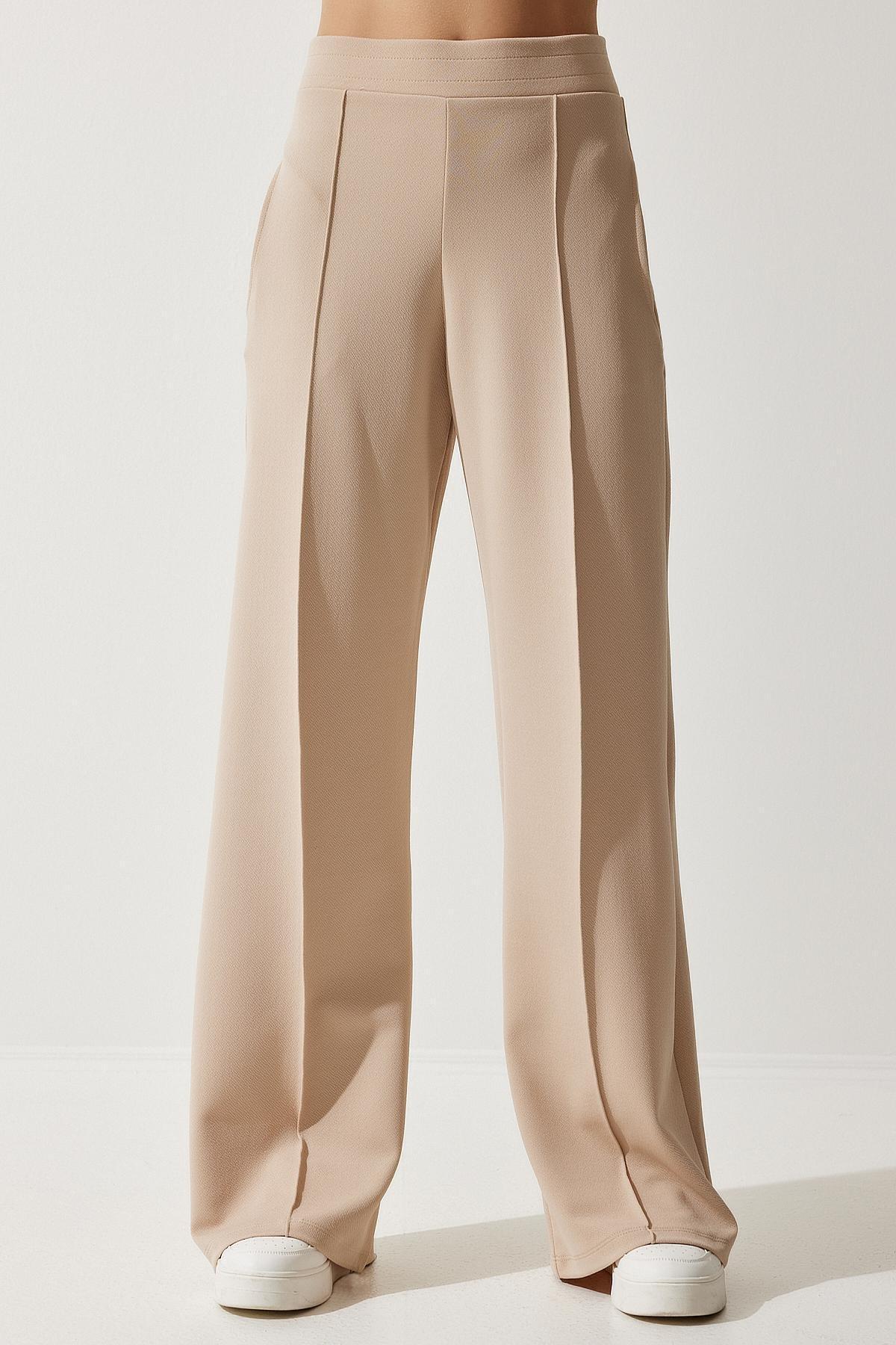 Cream Stretchy Tracksuit Pants, , large image number 3