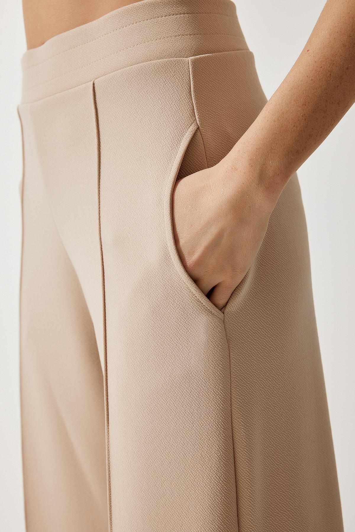 Cream Stretchy Tracksuit Pants, , large image number 4