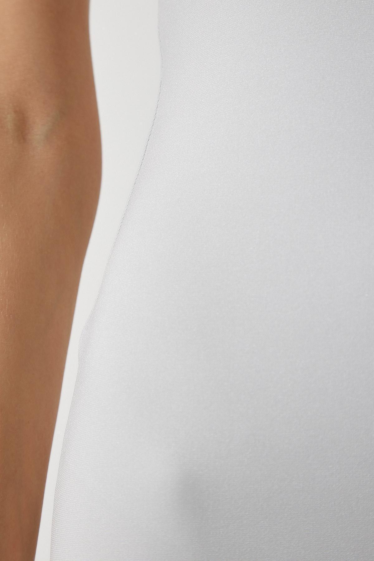 Beige Crew Neck Wraparound Dress, , large image number 3