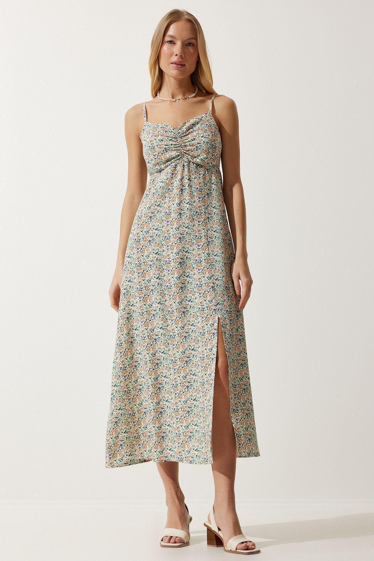 Multicolour Floral Bohemian Maxi Dress, , large image number 1