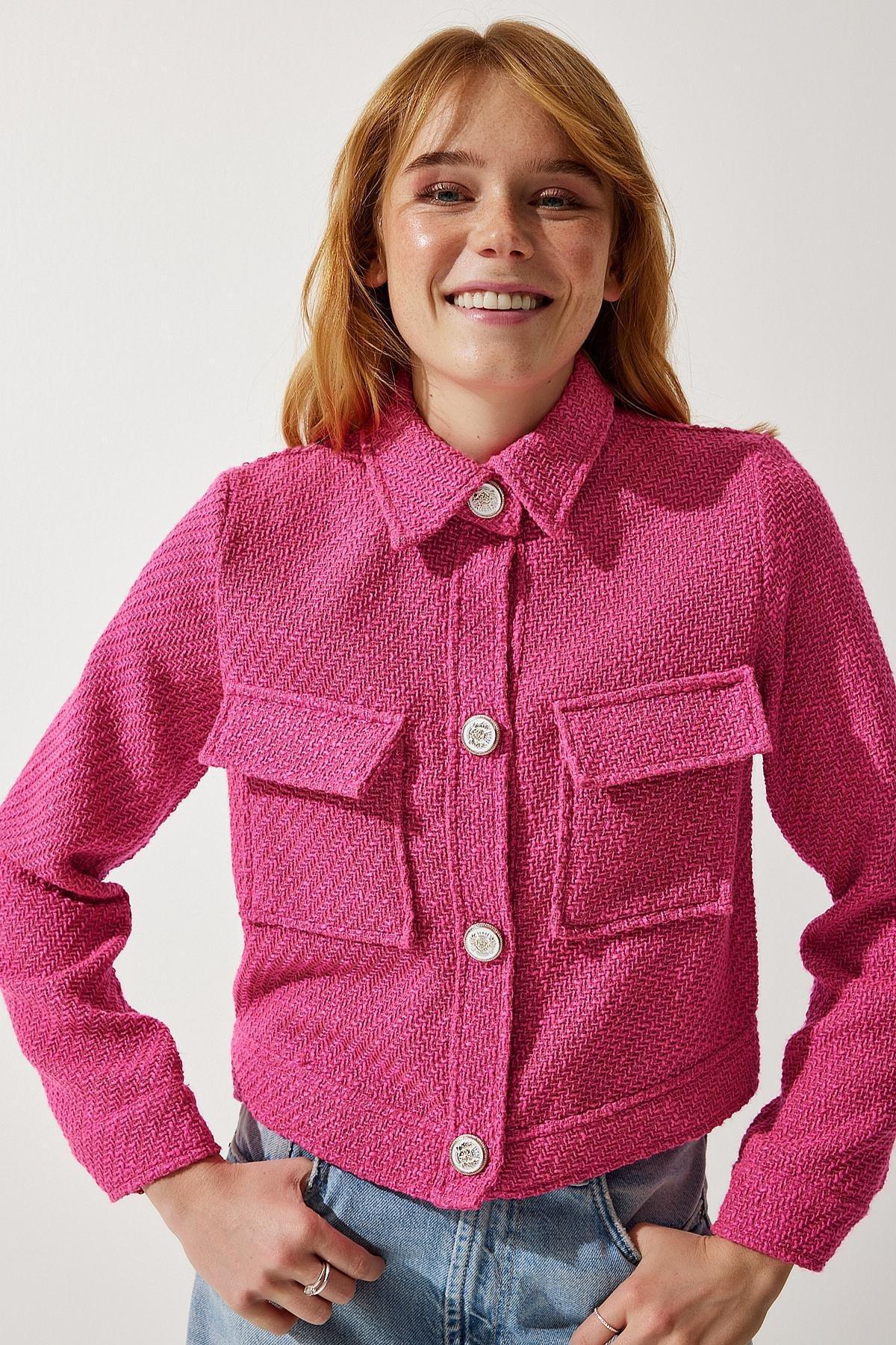 Pink Tweed Jacket, Pink, large image number 0