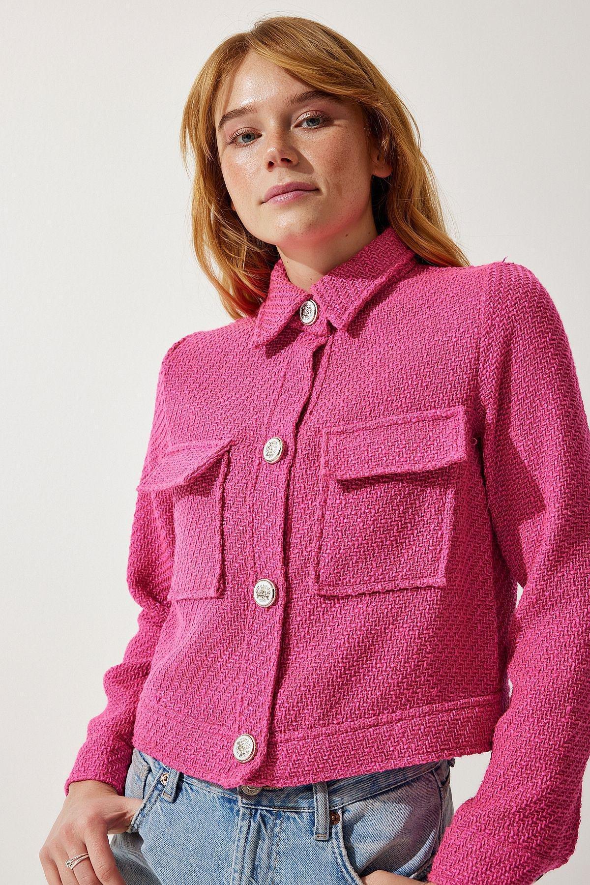 Pink Tweed Jacket, Pink, large image number 2