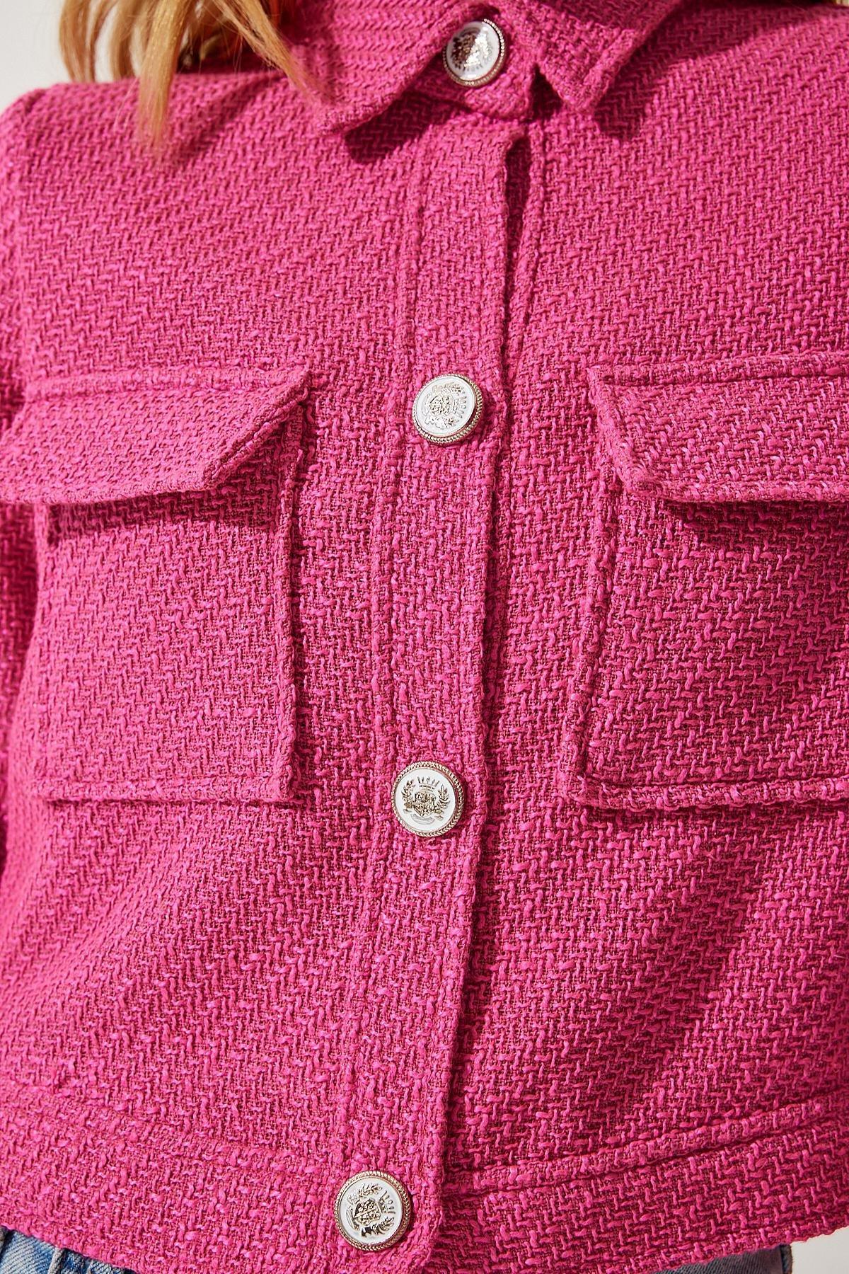 Pink Tweed Jacket, Pink, large image number 4