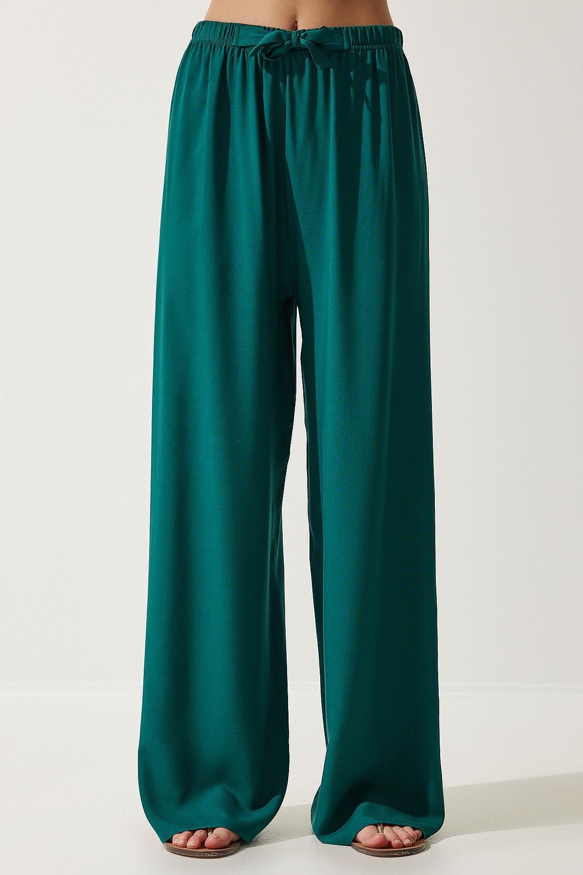 Green Palazzo Trousers, C101_1583, large image number 2