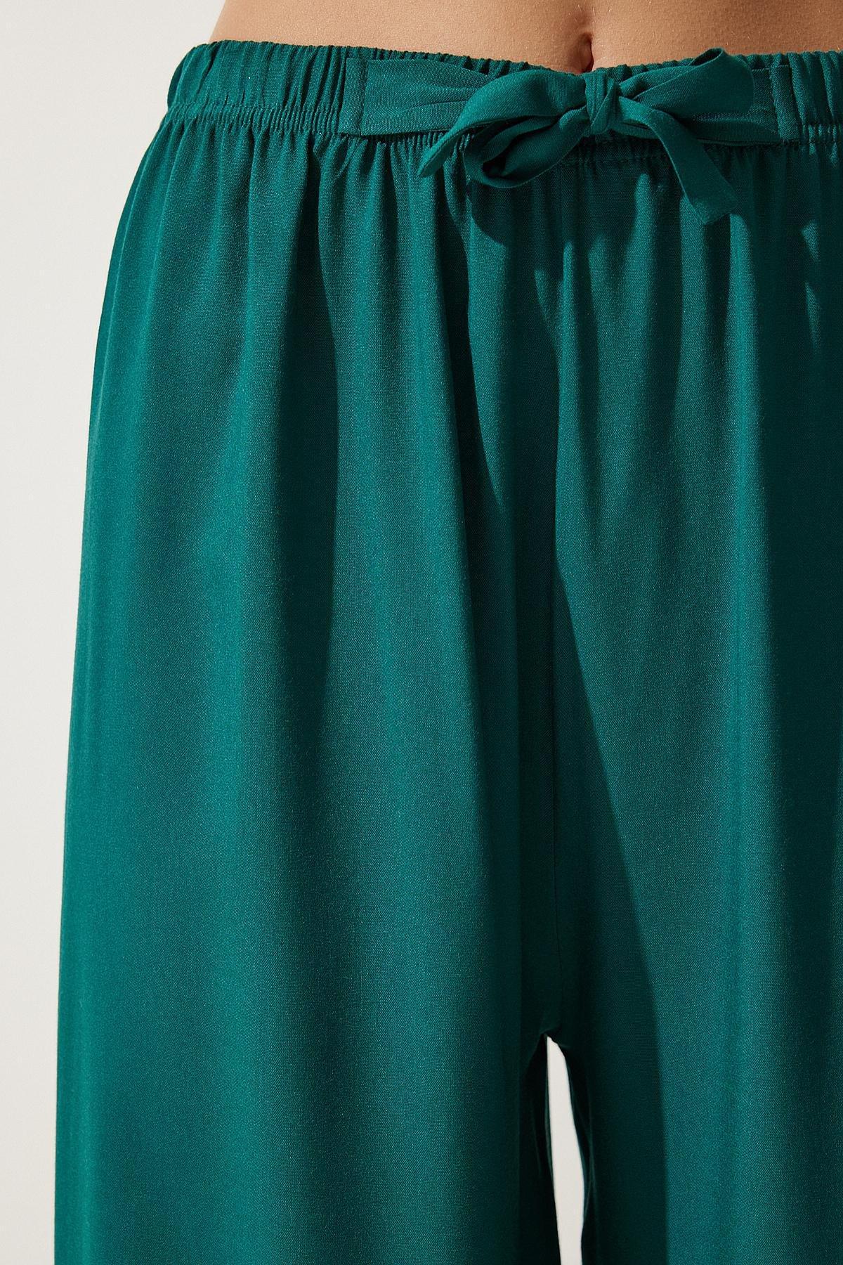 Green Palazzo Trousers, C101_1583, large image number 3