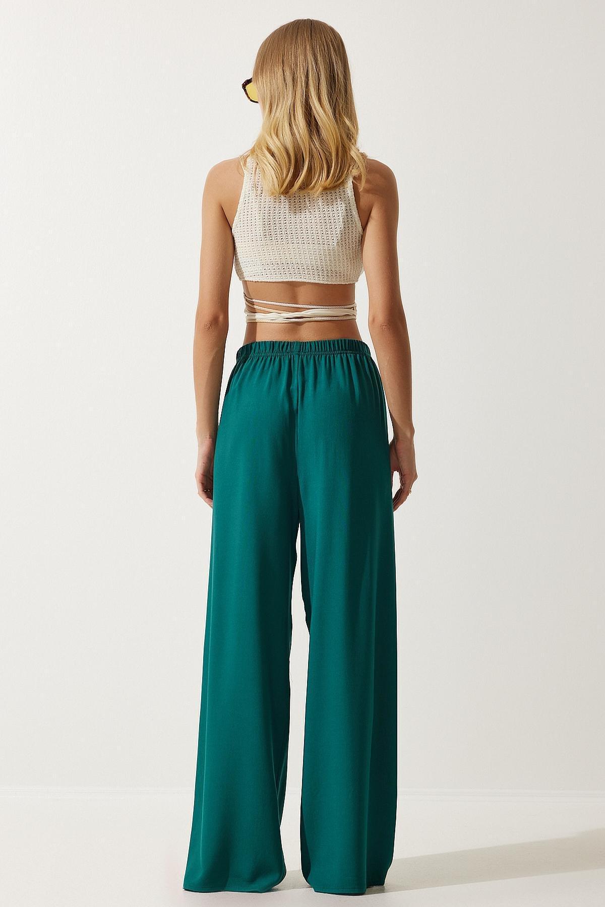 Green Palazzo Trousers, C101_1583, large image number 4