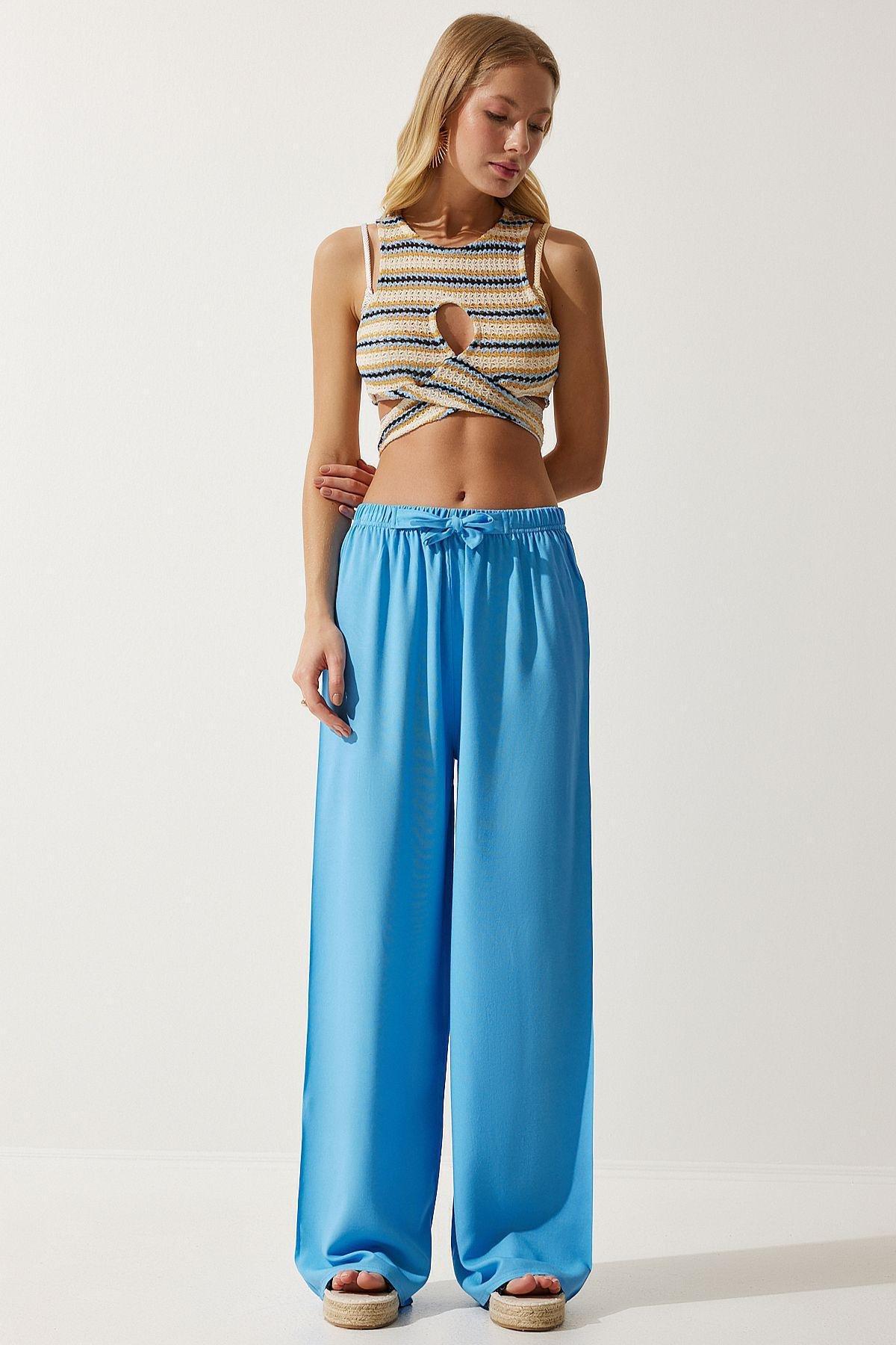 Blue Summer Trousers, , large image number 4