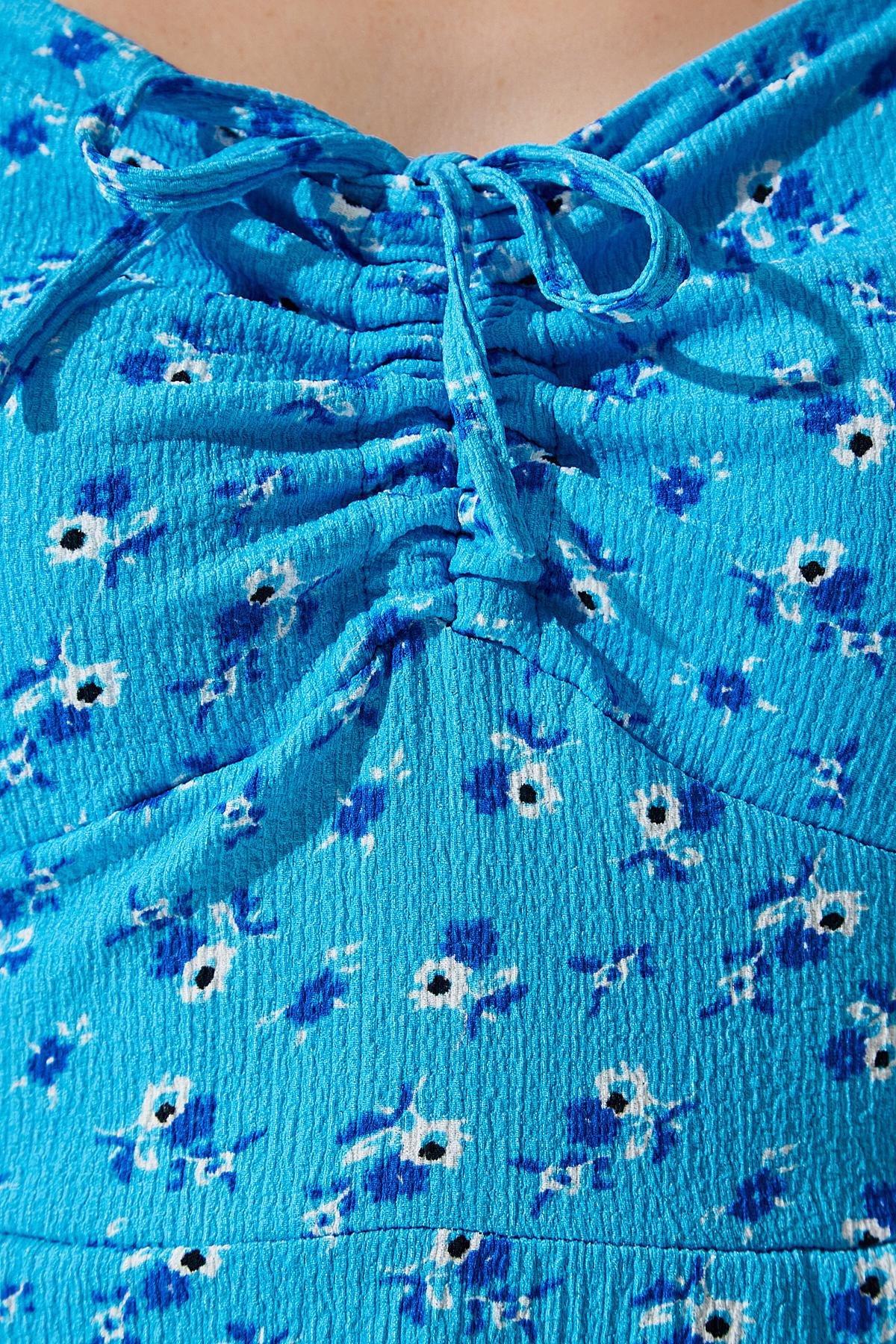 Blue Patterned Dress, LIGHT BLUE, large image number 4