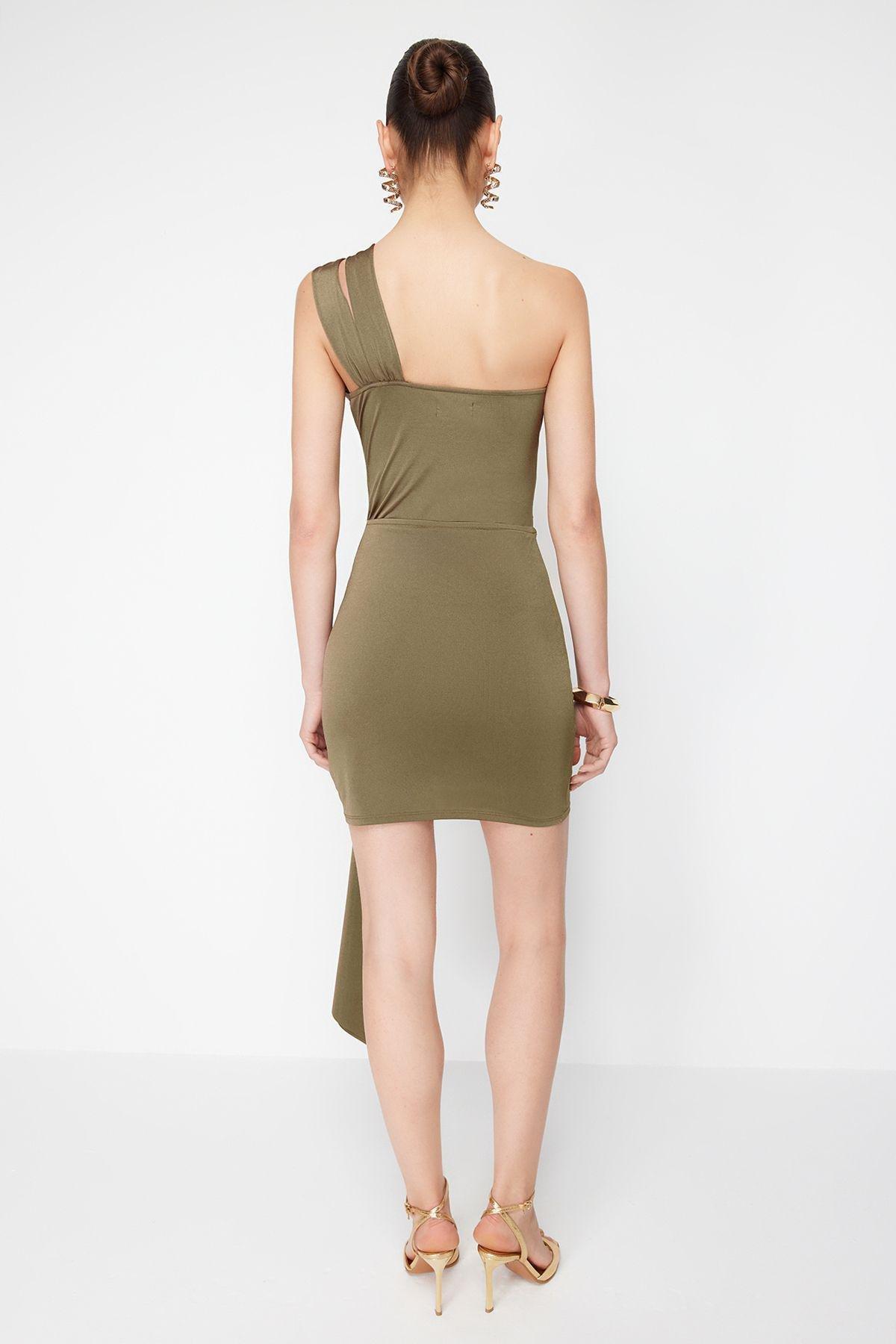 Khaki X Zeynep Tosun Knitted Detailed Skirt, , large image number 5