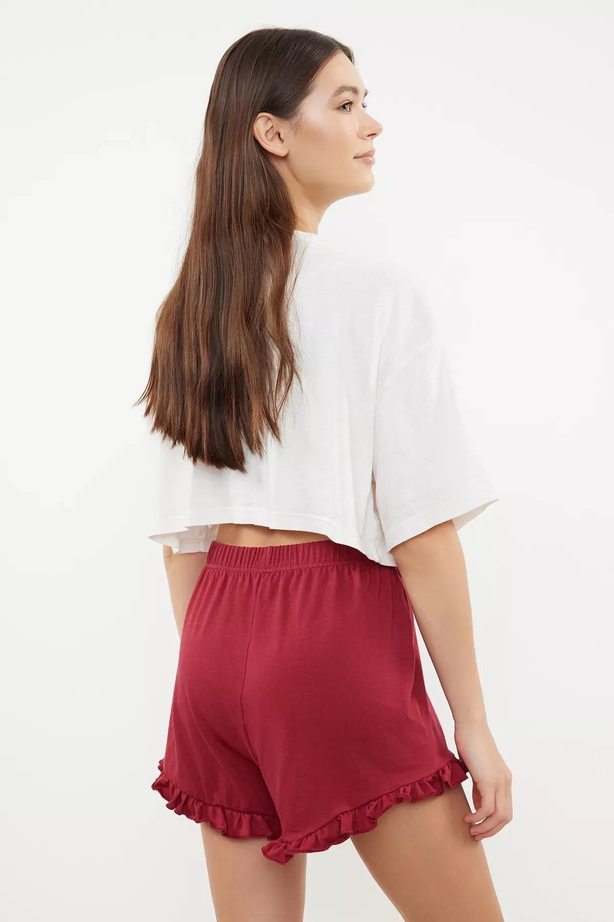 Pink Claret Cotton Pajama Bottoms, Pink-Multicolor, large image number 4