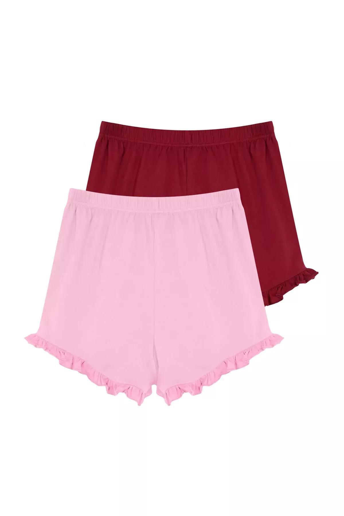 Pink Claret Cotton Pajama Bottoms, Pink-Multicolor, large image number 11