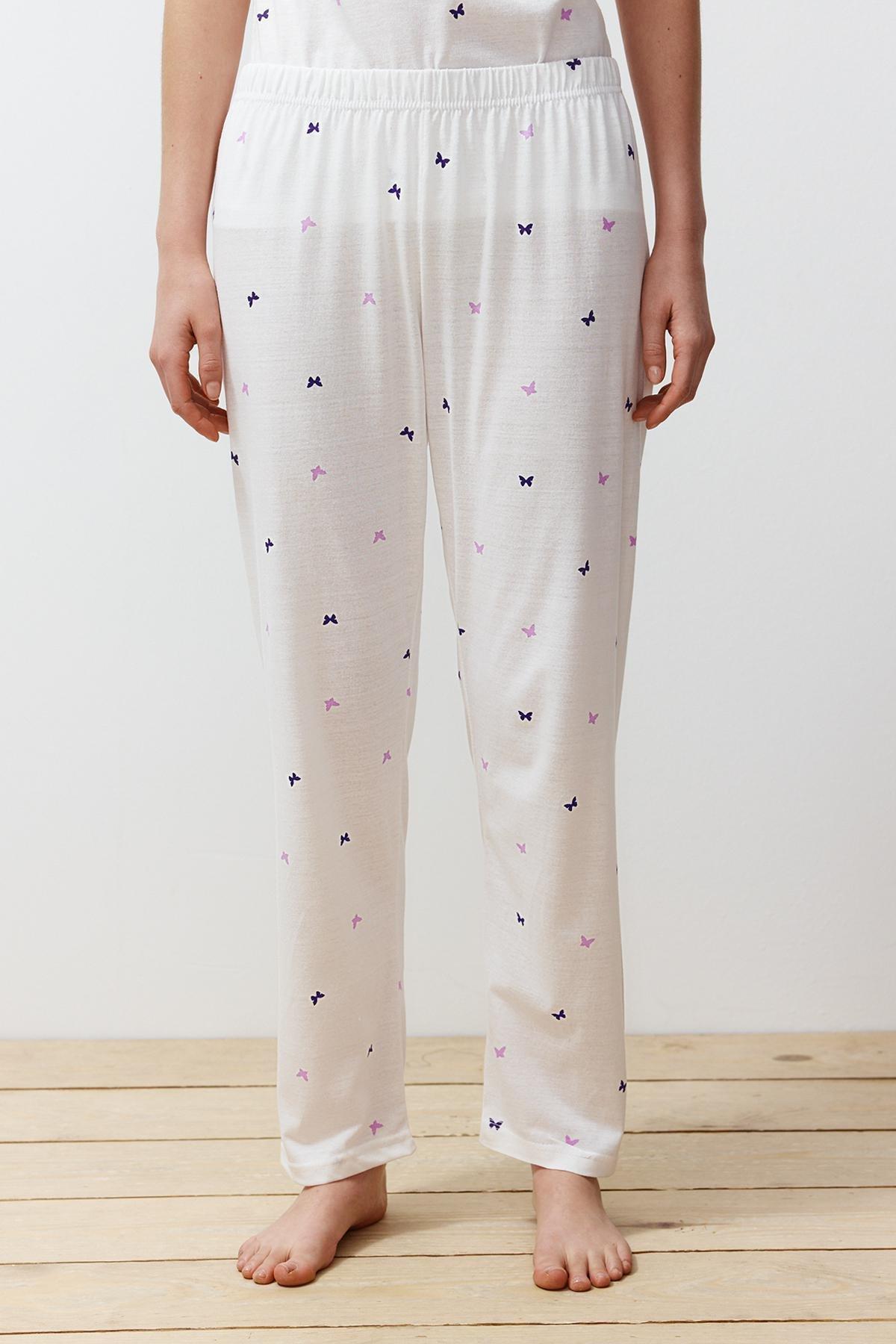 Ecru Patterned Pyjama Set, Ecru, large image number 3