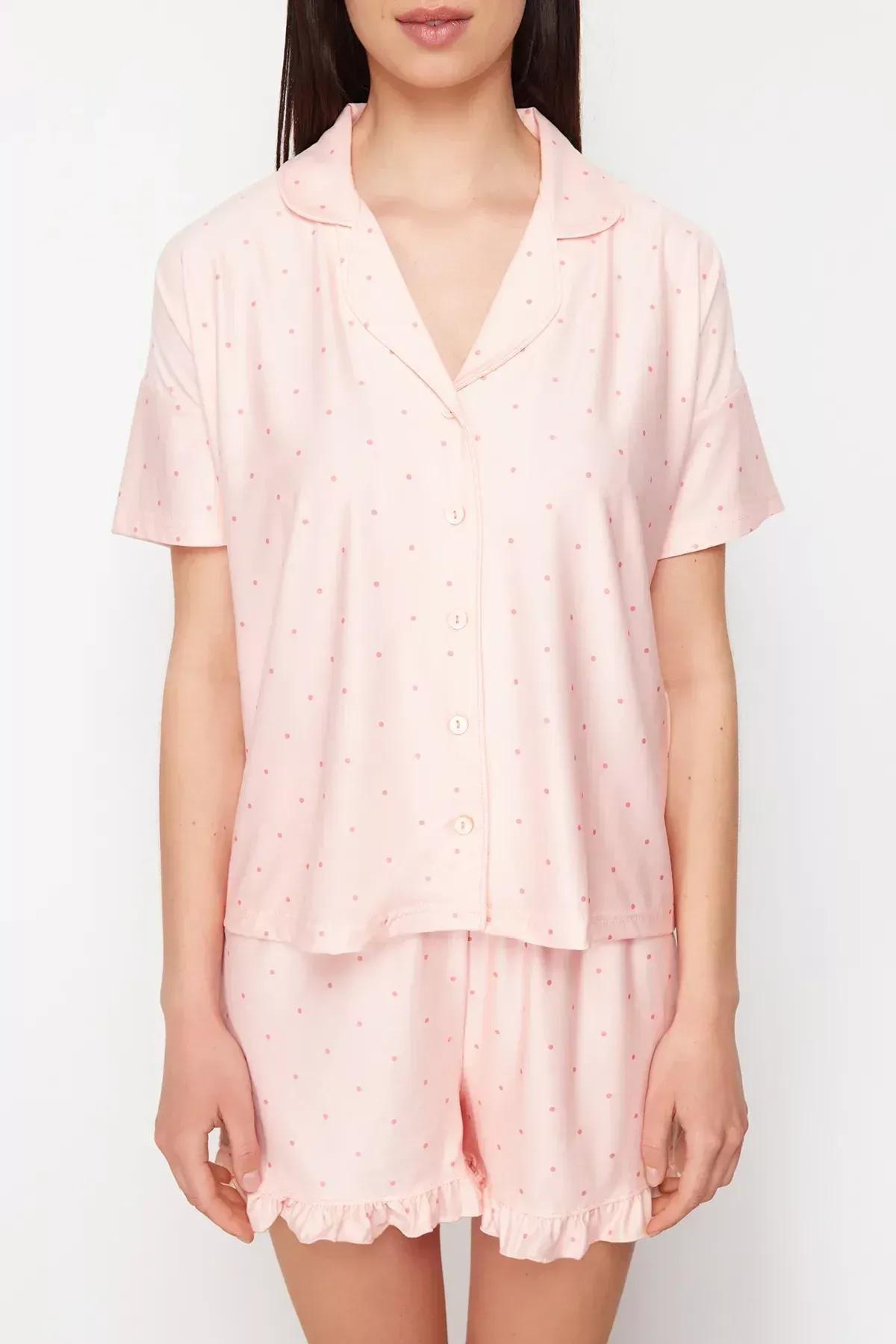 Pink Polka Dot Frill Pyjama Set, C101_5719, large image number 3