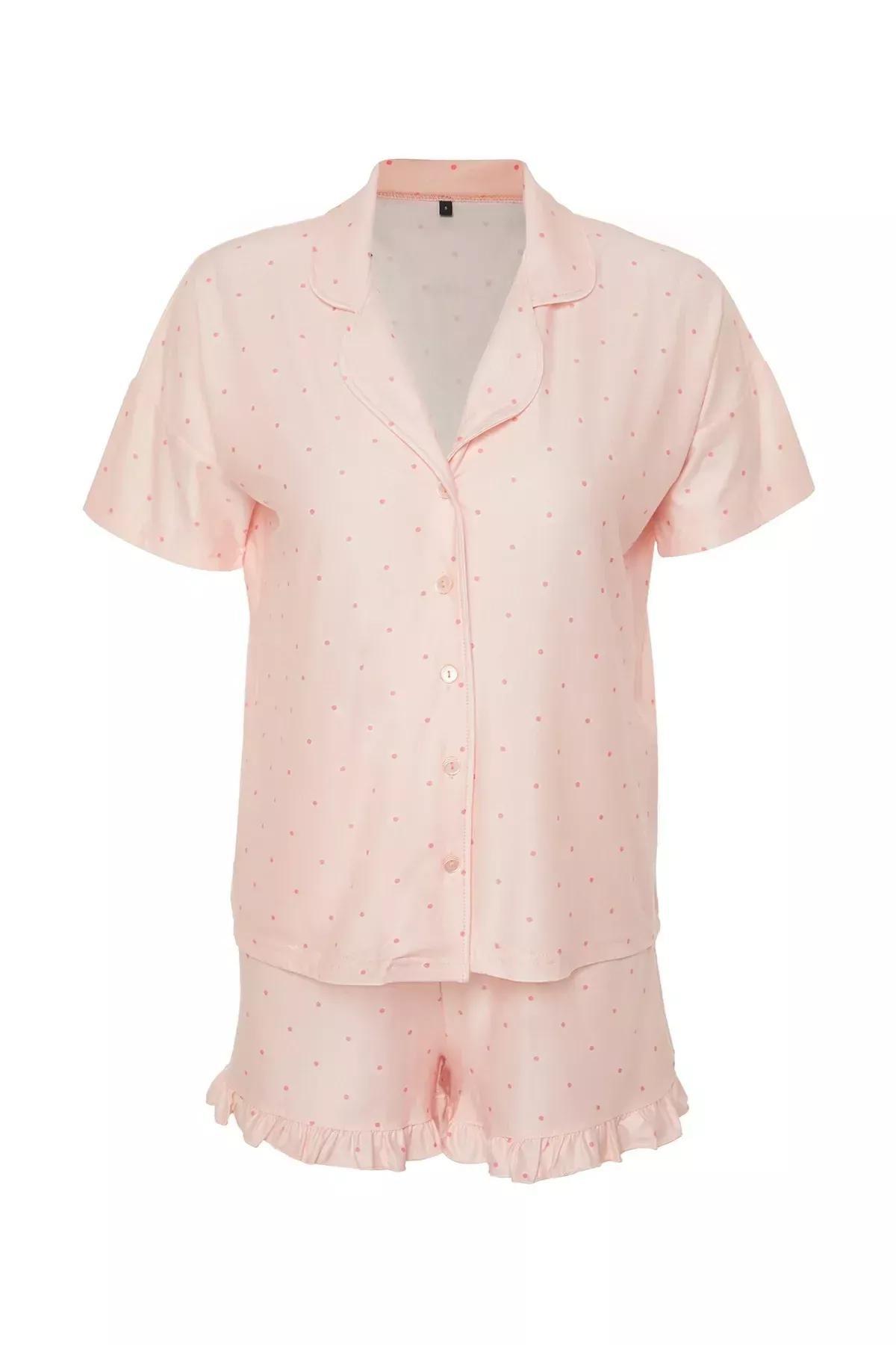 Pink Polka Dot Frill Pyjama Set, C101_5719, large image number 5