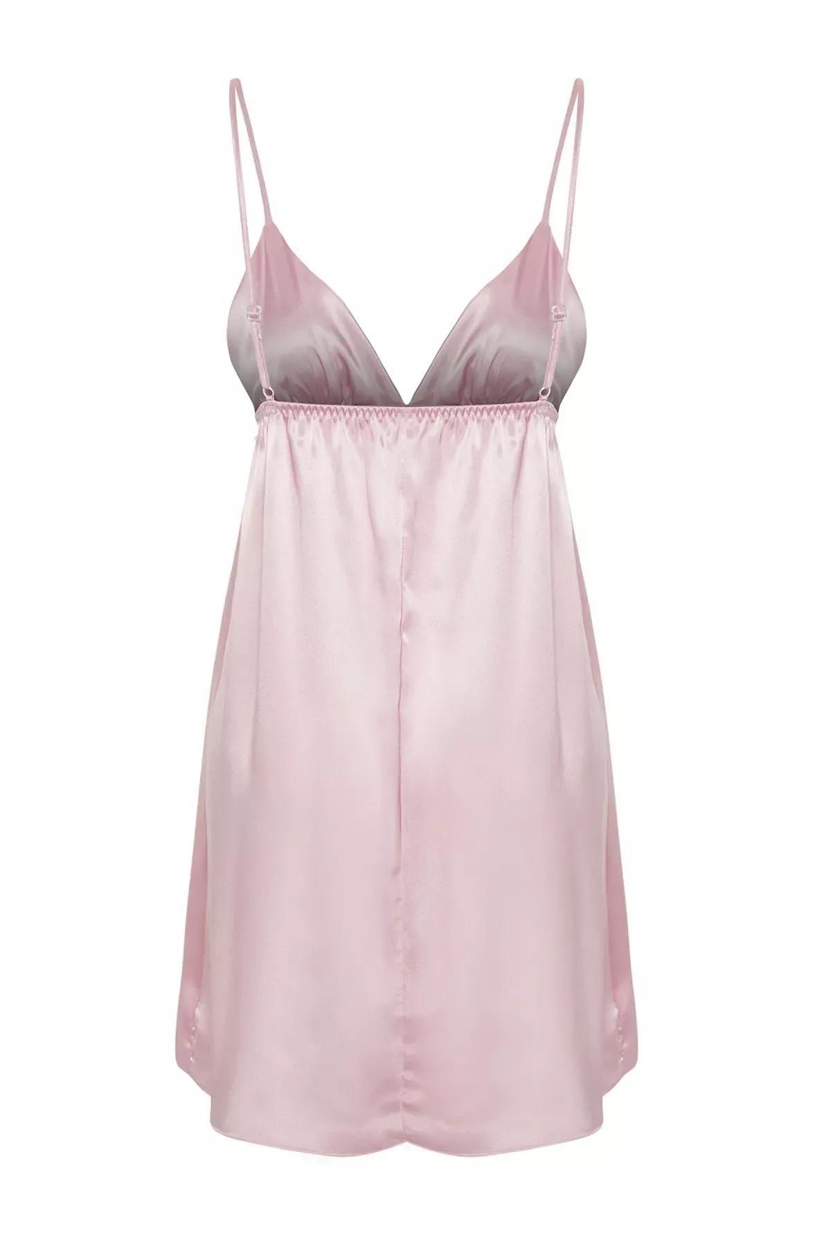 فستان مناسبات منسوج من الساتان، وردي, Pink, large image number 6