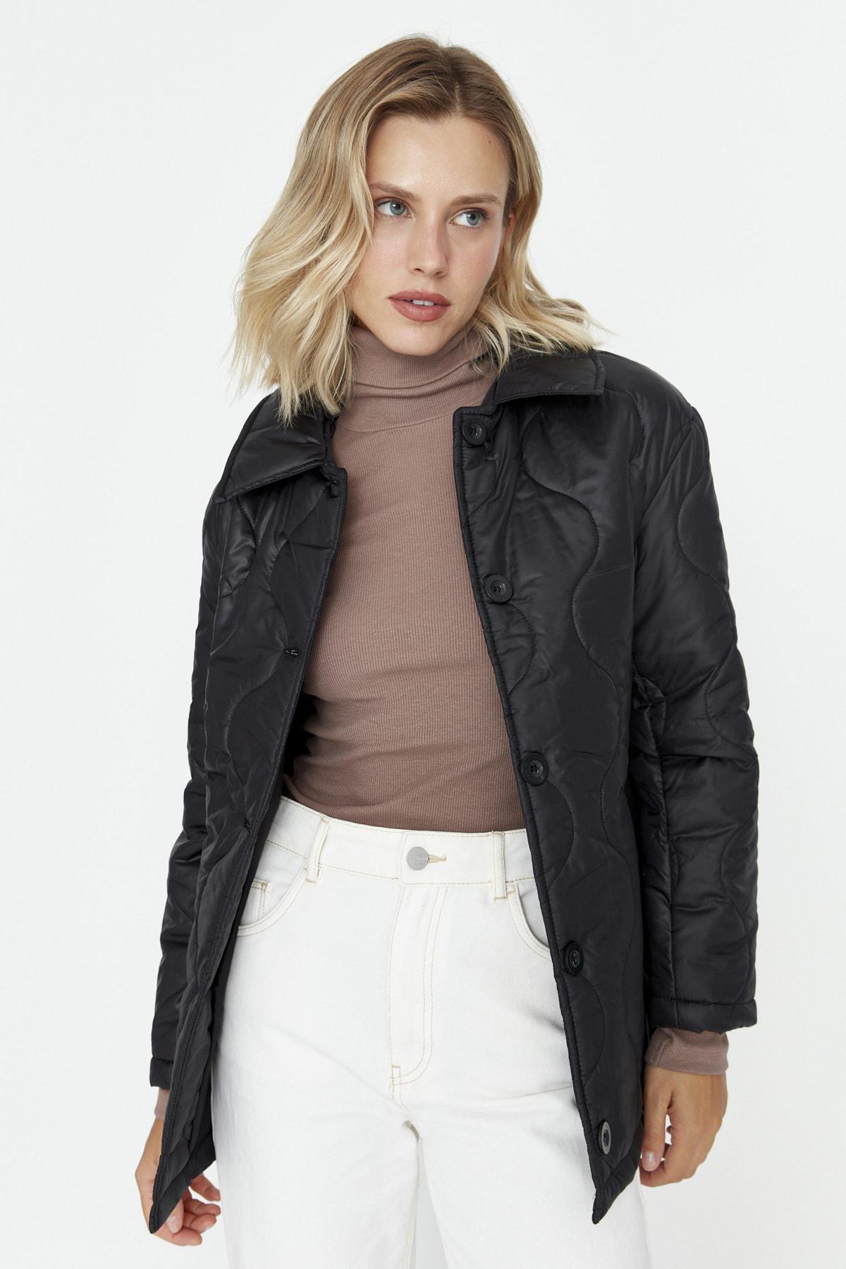 Black Basic Jacket, , large image number 1