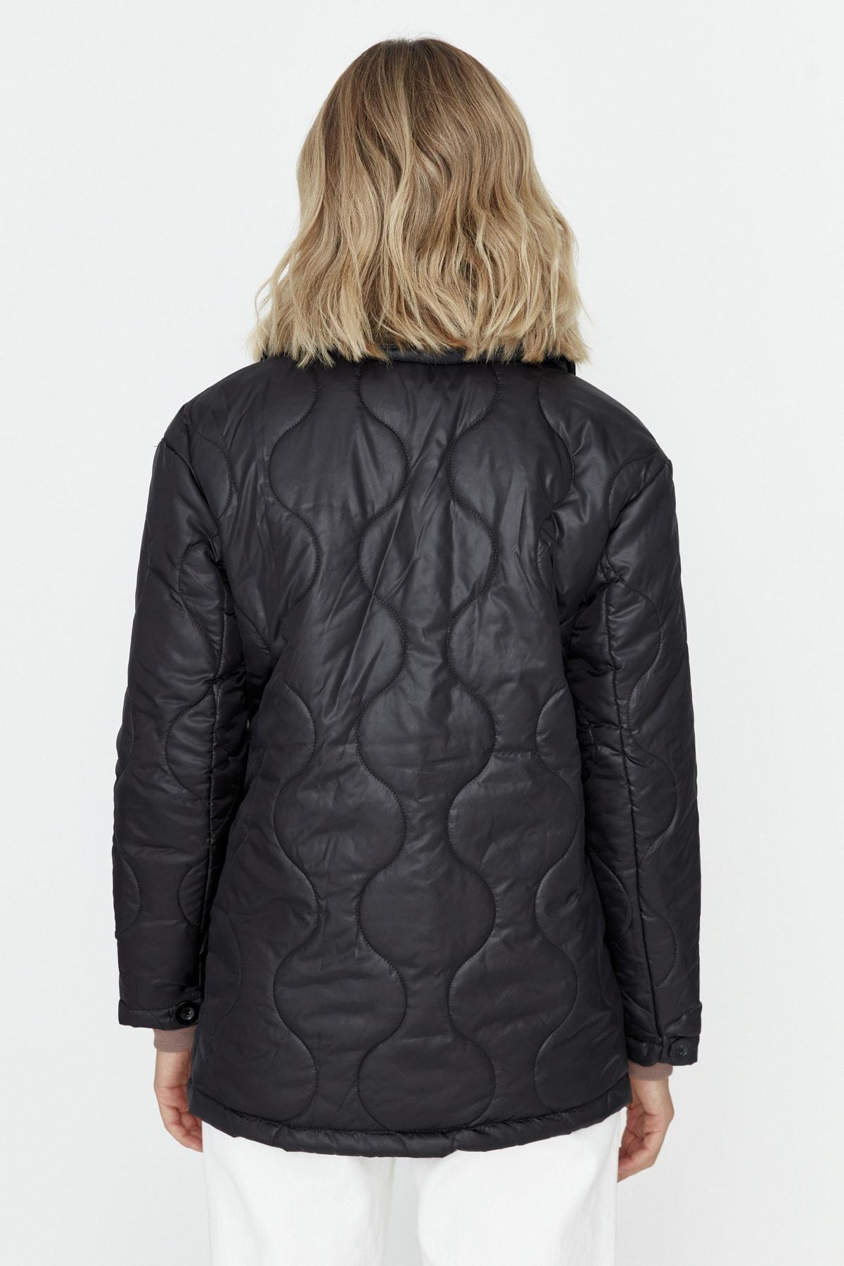 Black Basic Jacket, , large image number 4