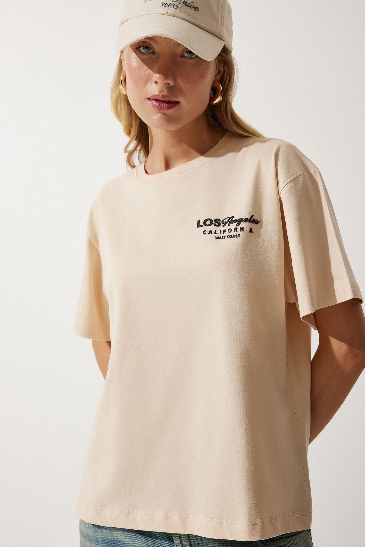 Cream Printed T-Shirt, , large image number 2