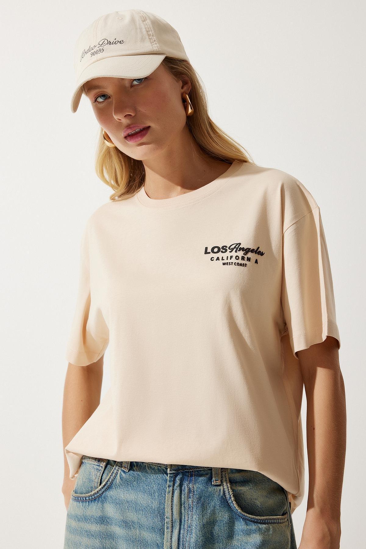 Cream Printed T-Shirt, , large image number 3