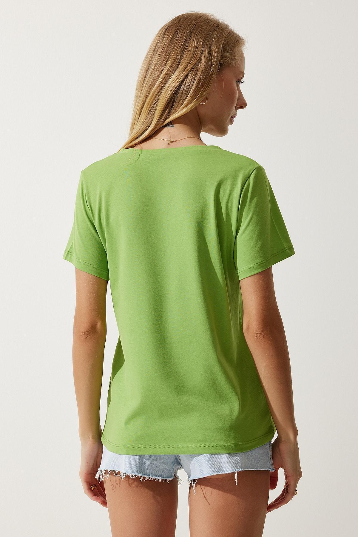 Green Casual T-Shirt, , large image number 4