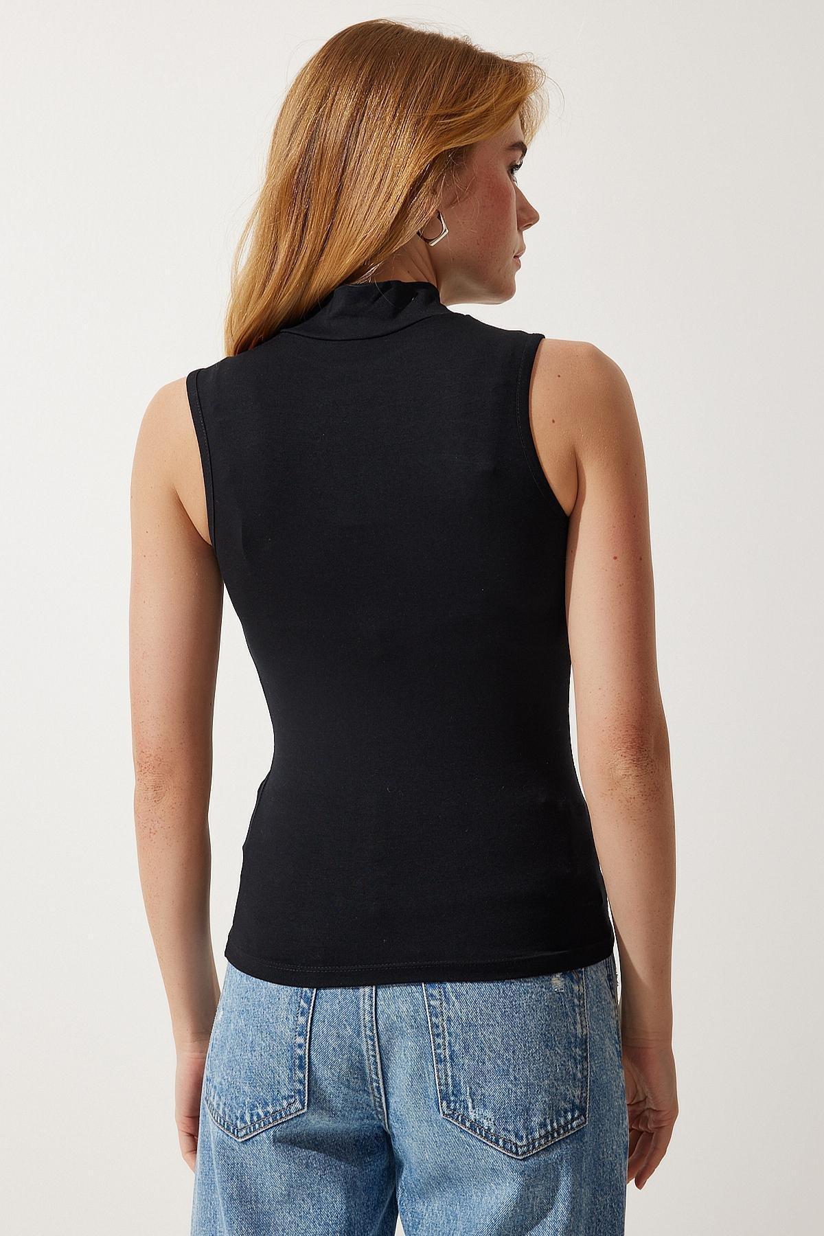 Black Sleeveless Knit Blouse, C101_5720, large image number 5