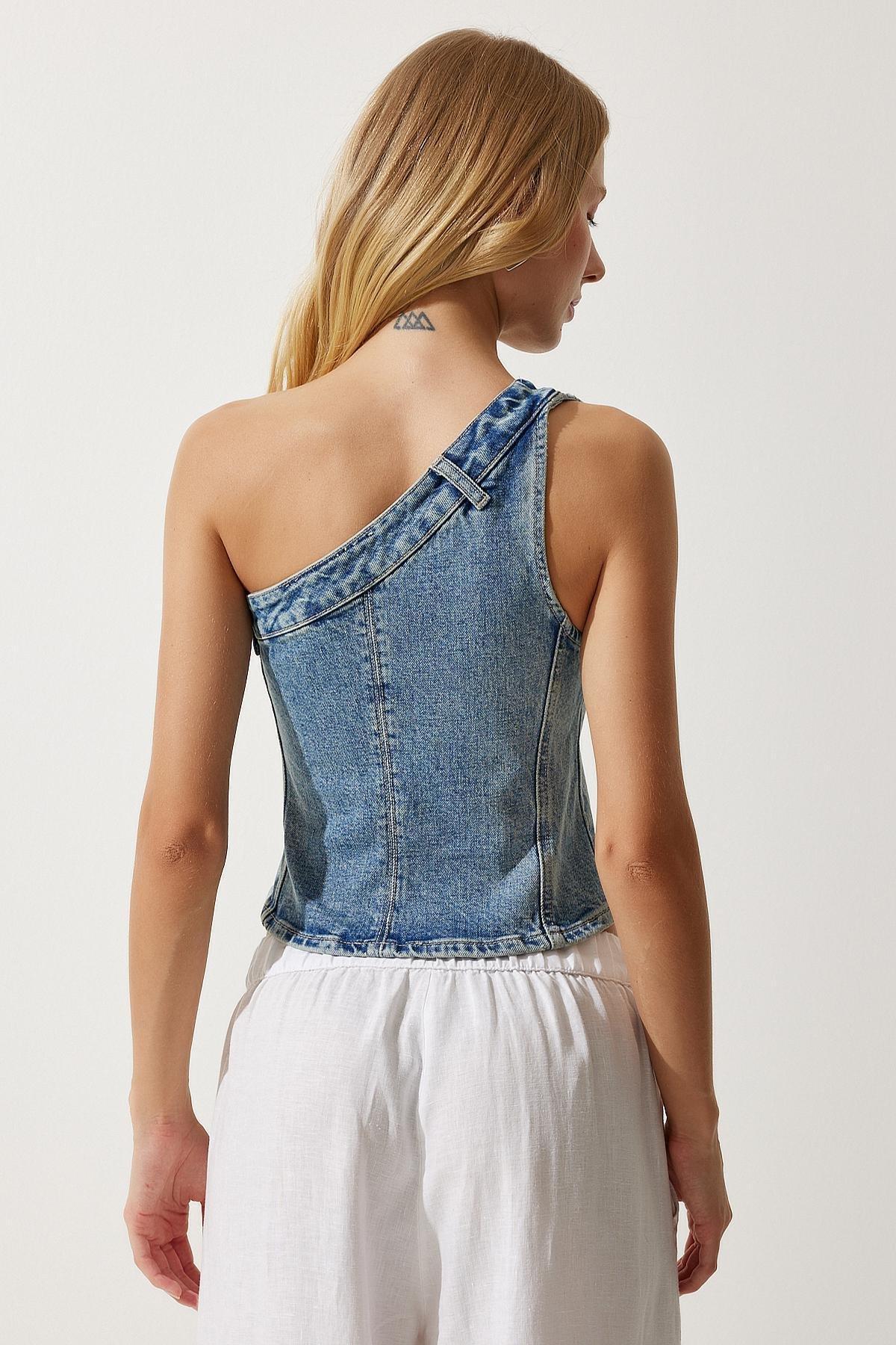 Blue Denim Blouse, , large image number 4