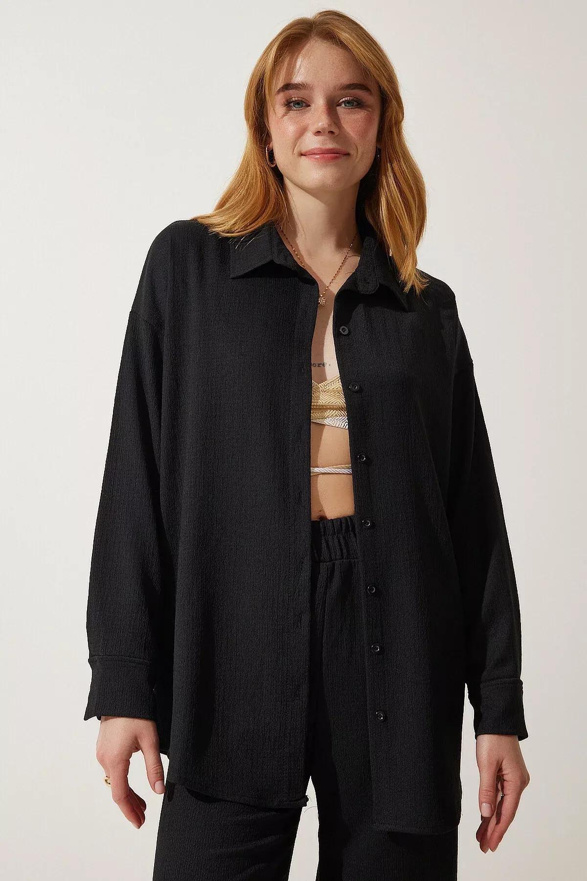 Black Casual Knitted Co-Ord Set, BLACK, large image number 4