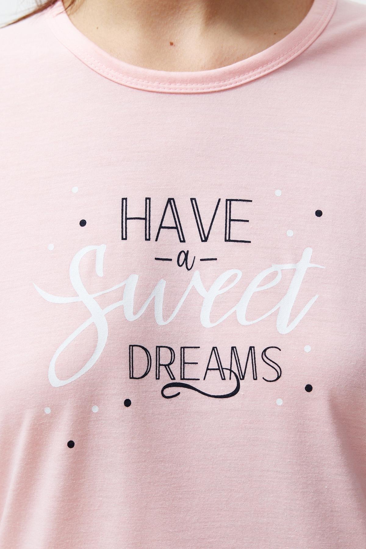 Pink Printed Polka Dot Pyjama Set, , large image number 3