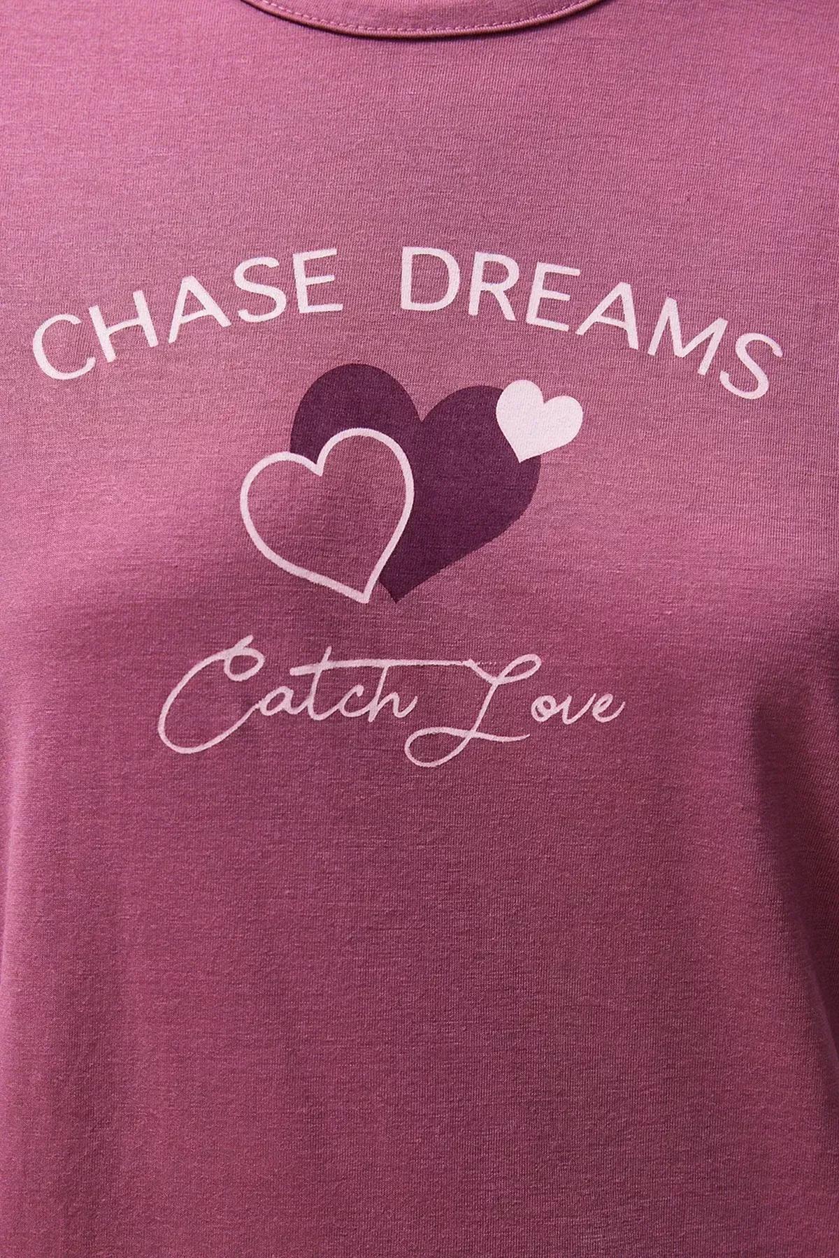 Pink Printed Pyjama Set, Dried rose, large image number 3