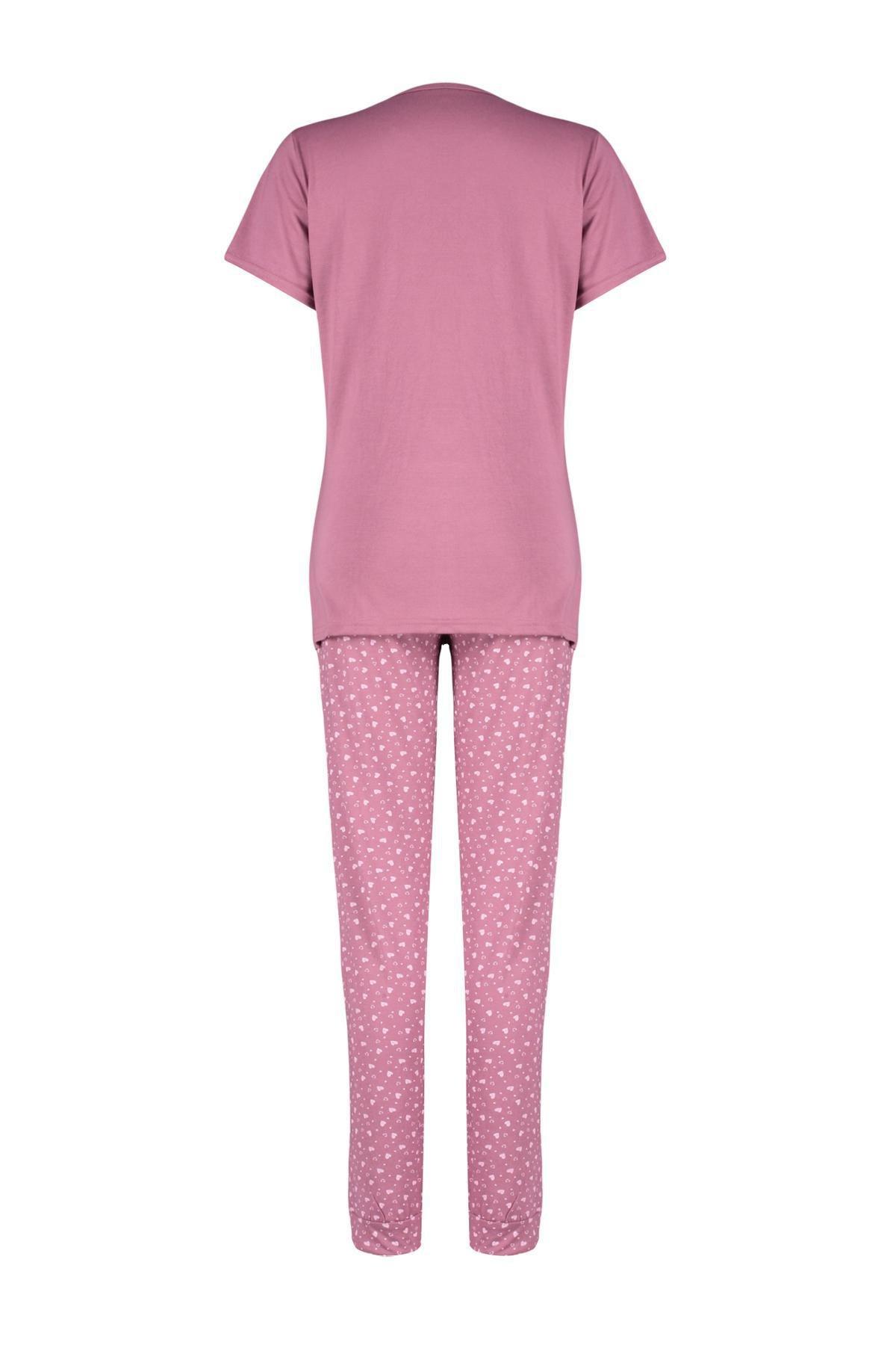 Pink Printed Pyjama Set, , large image number 6