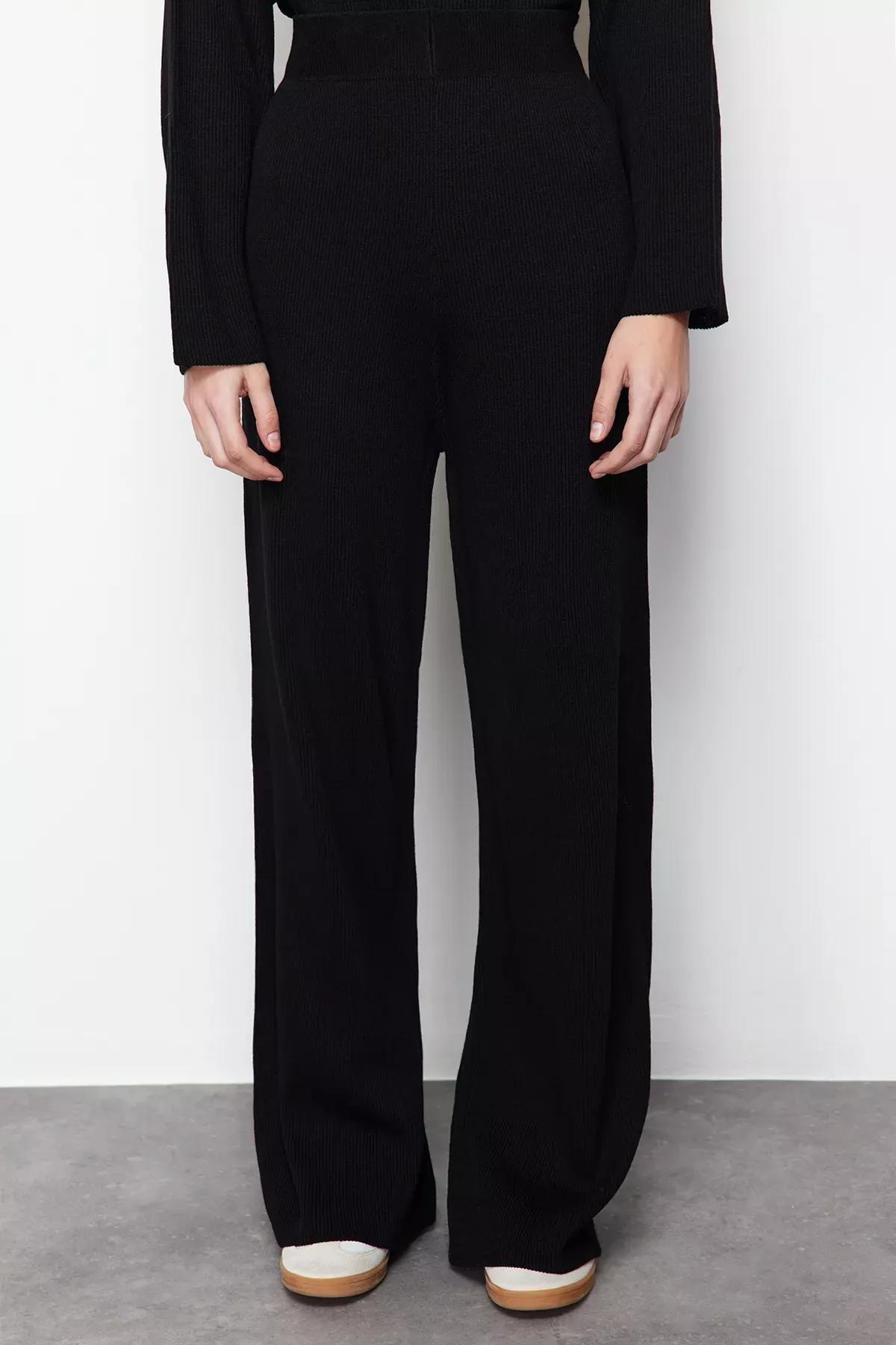 Black Collared Knitted Co-Ord Set, C101_5720, large image number 2