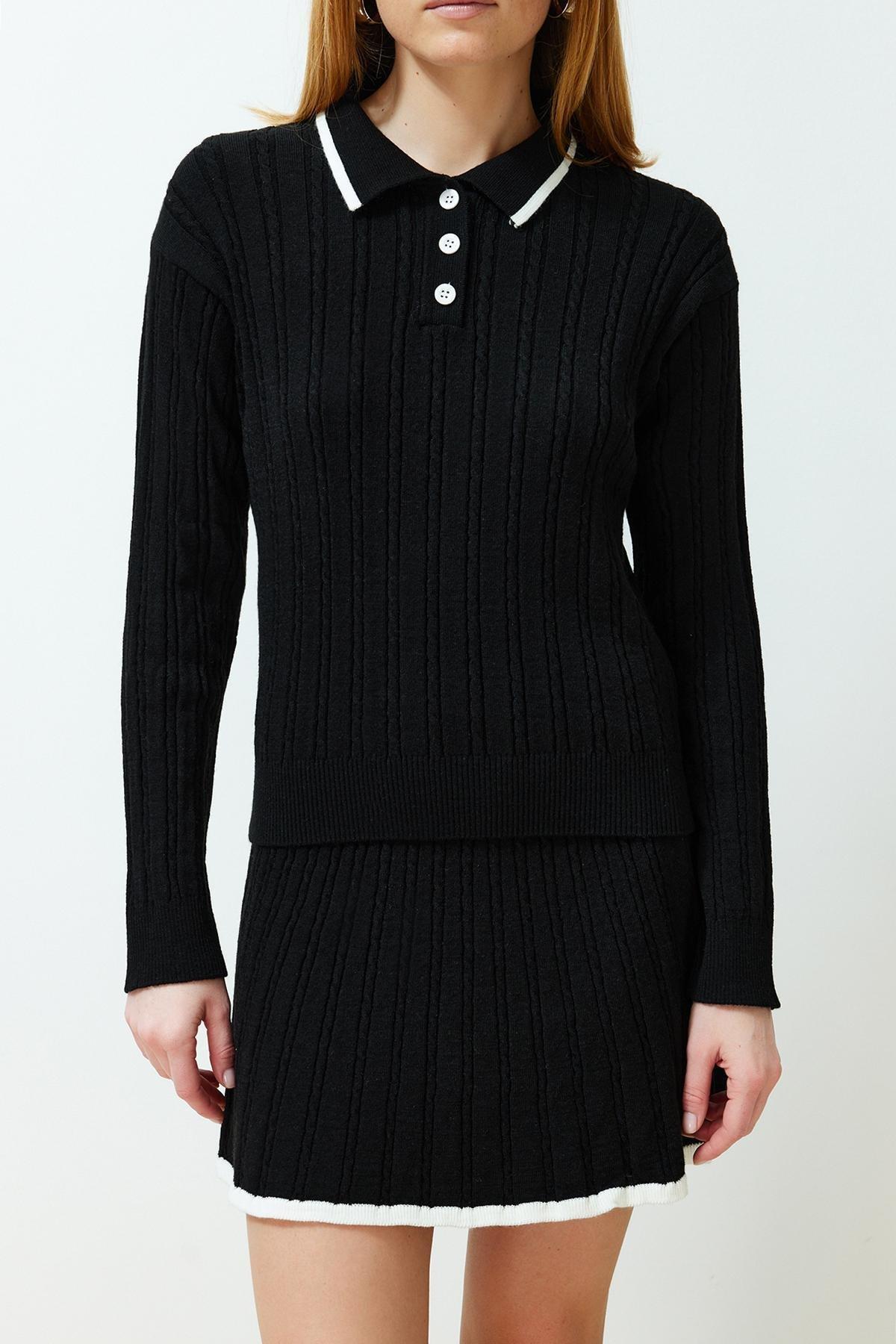 Black Knitwear Casual Co-Ord Set, C101_5720, large image number 2