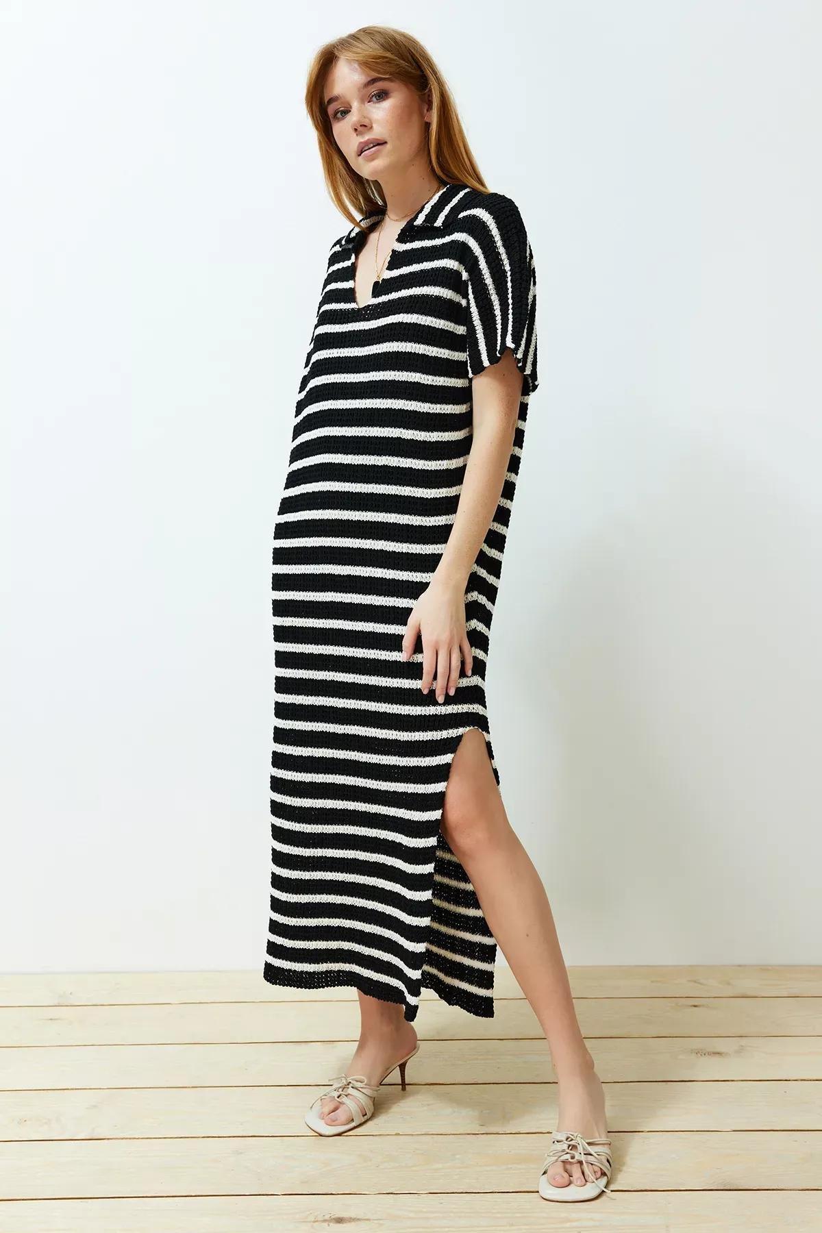 Maxi Striped Shirt Dress, C101_5720, large image number 0