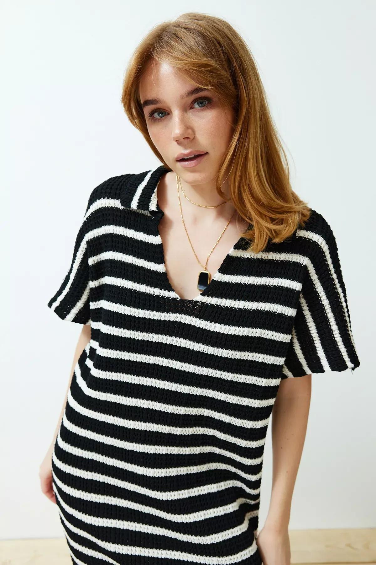 Maxi Striped Shirt Dress, C101_5720, large image number 1