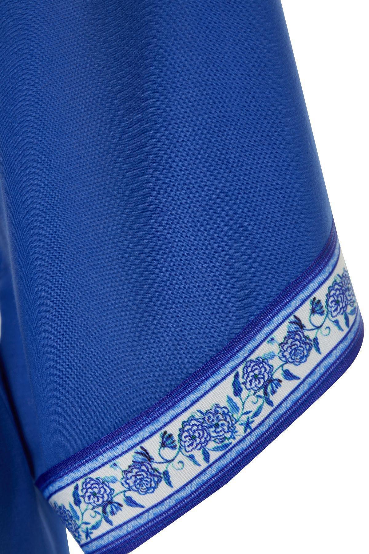 Blue Belted Maxi Woven Kimono, C101_6714, large image number 6