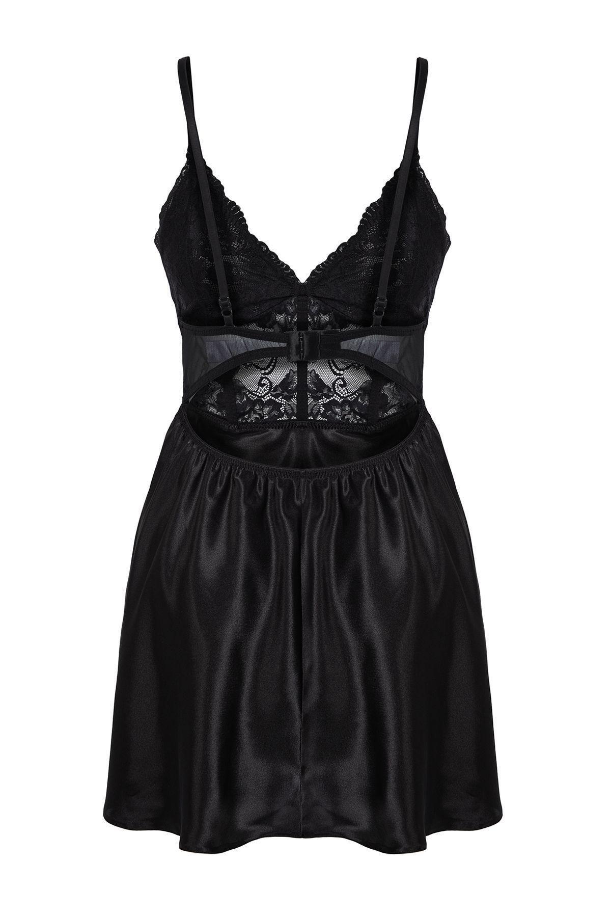 Black Cutout Slip Party Dress, , large image number 6